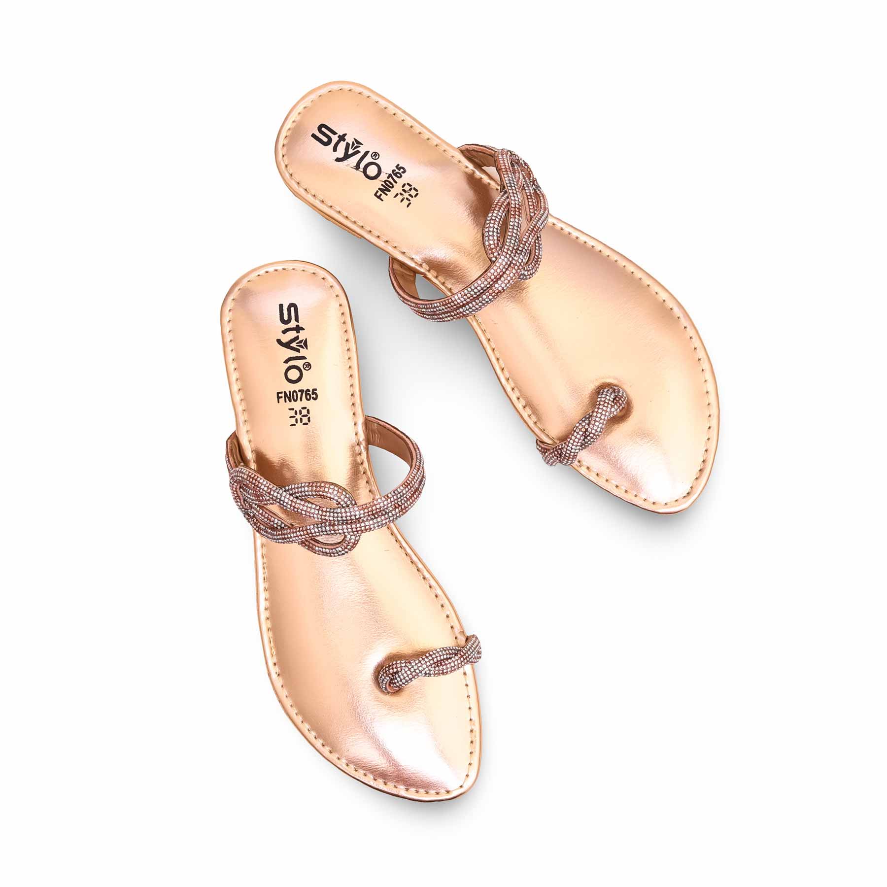 Peach Fancy Chappal FN0765 - Image 5