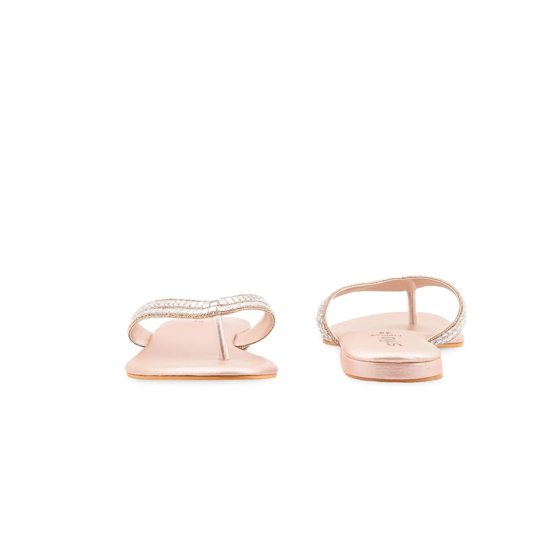 Peach Fancy Chappal For Women FN0829 - Image 4