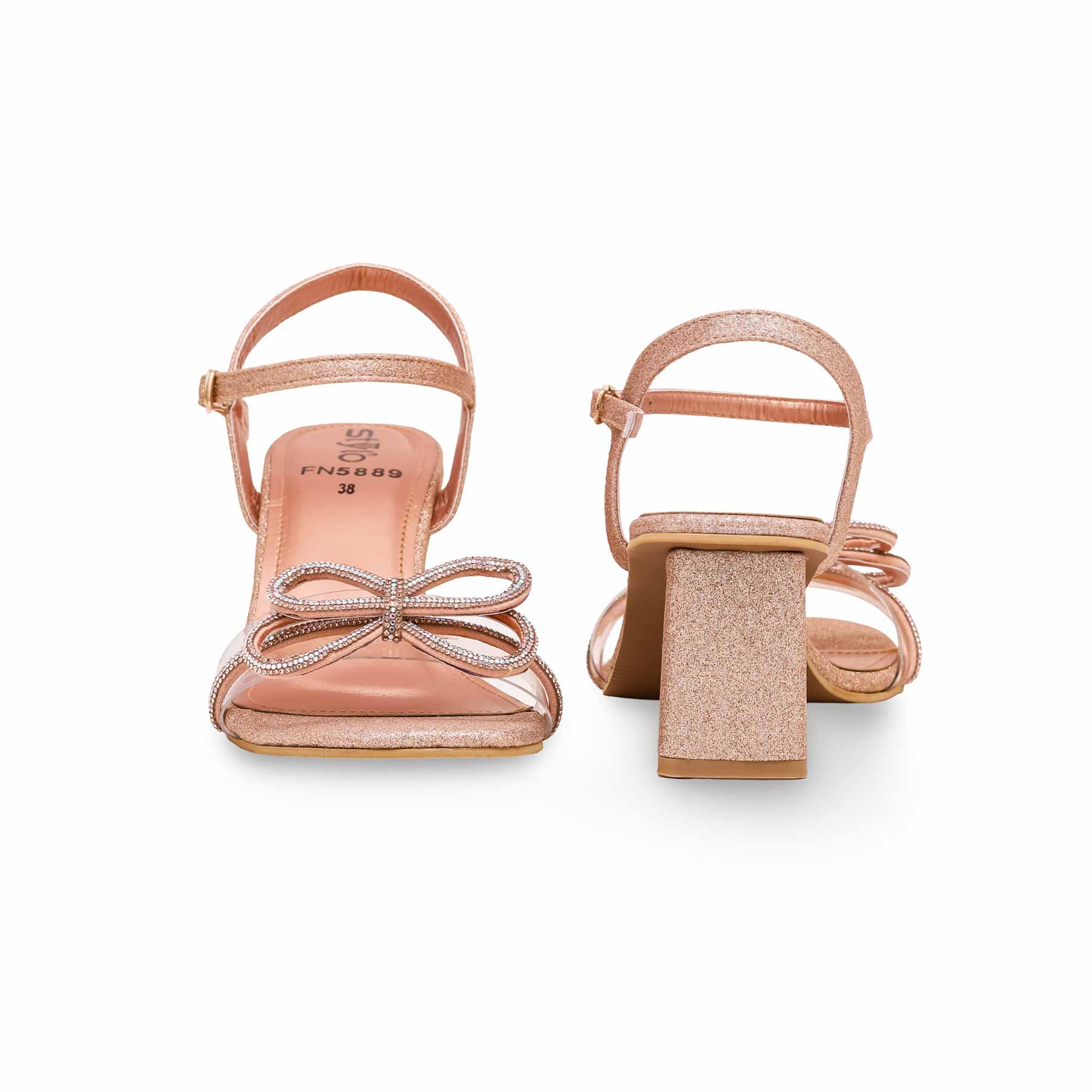 Peach Fancy Sandal FN5889 - Image 4