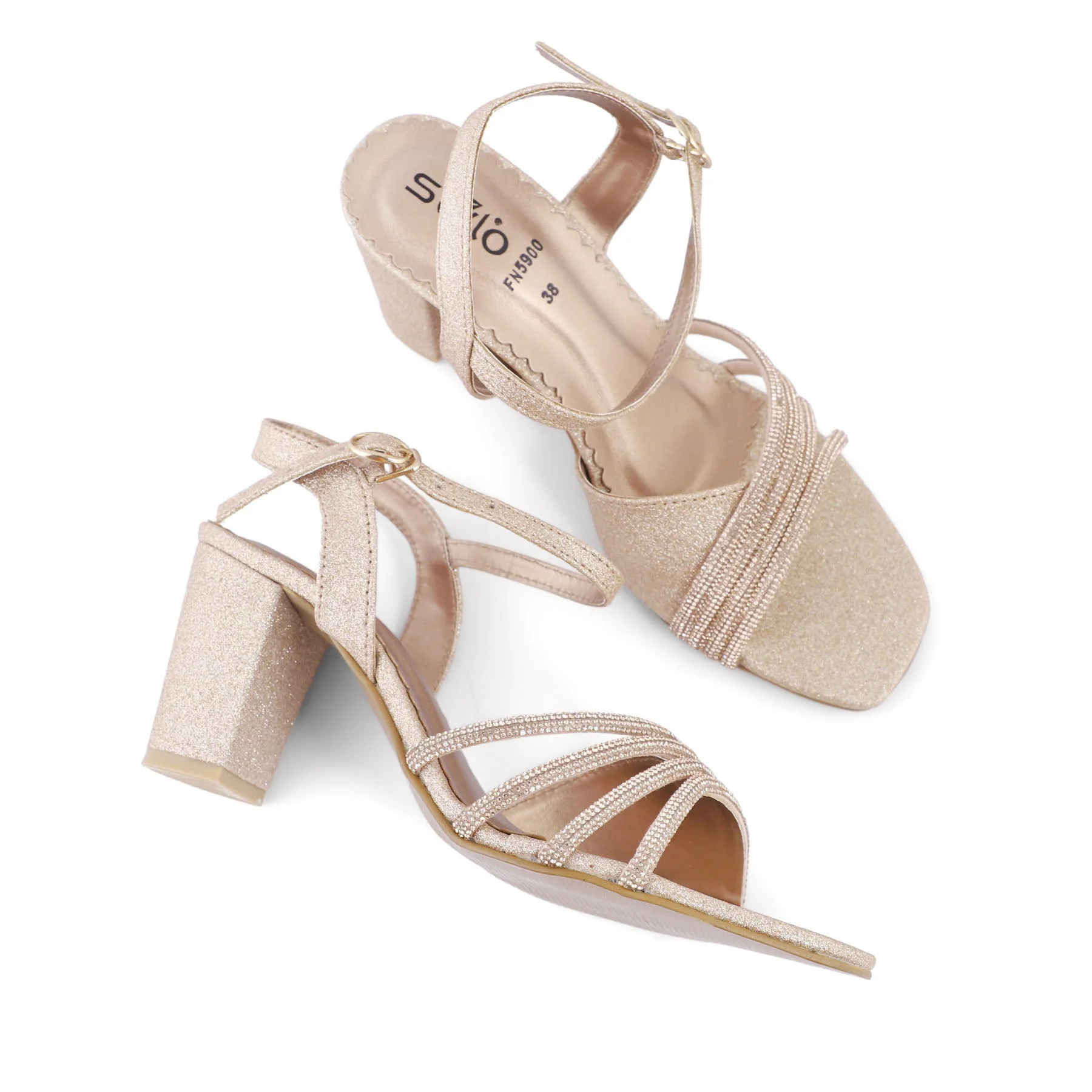 Peach Fancy Sandal FN5900 - Image 5