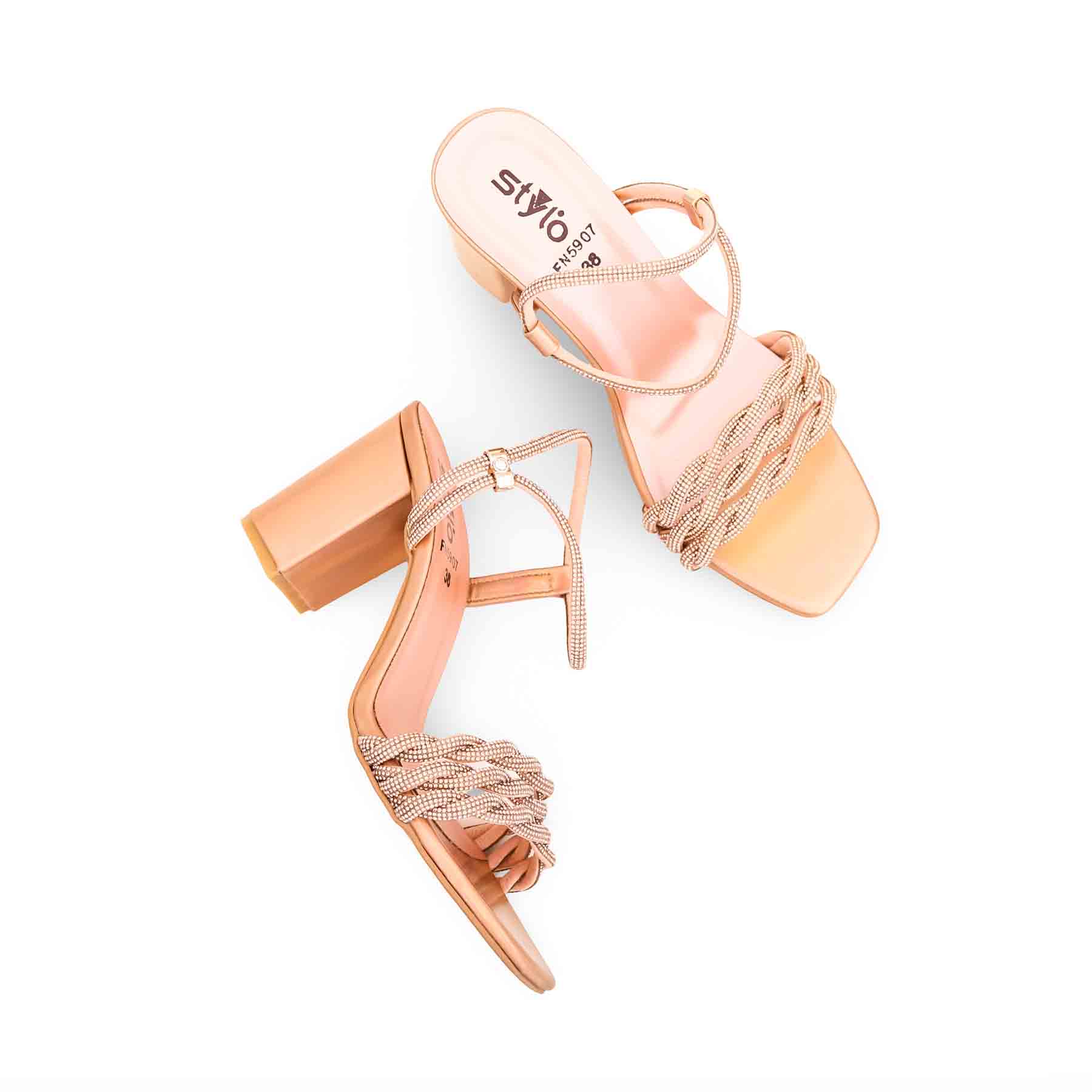Peach Fancy Sandal FN5907 - Image 5