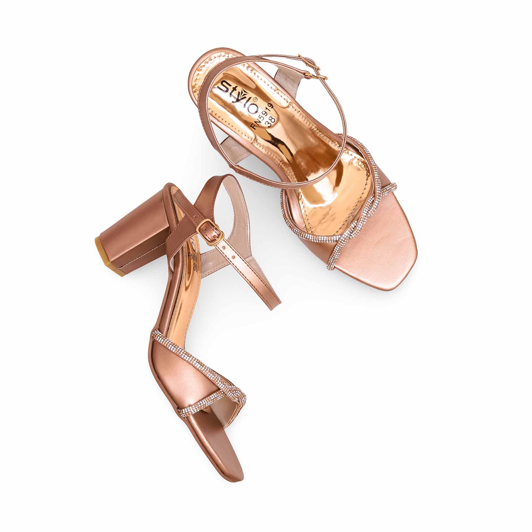Peach Fancy Sandal FN5919 - Image 5