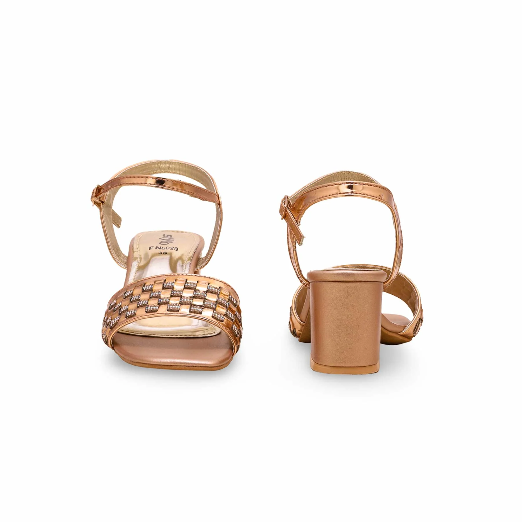 Peach Fancy Sandal FN6029 - Image 4