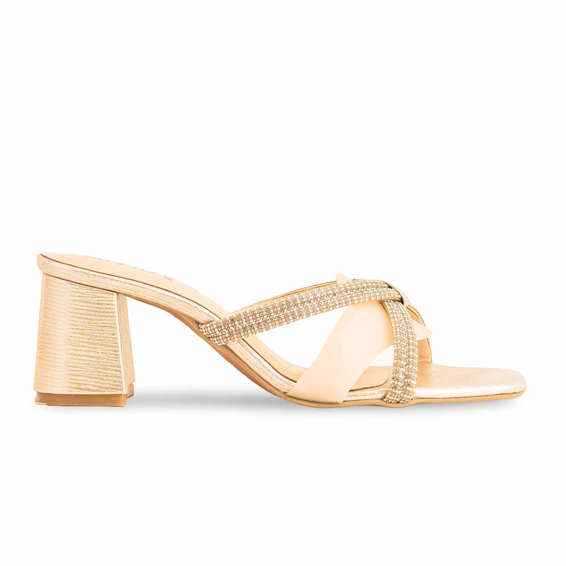 Peach Fancy Slipper For Ladies FN7920 - Image 2