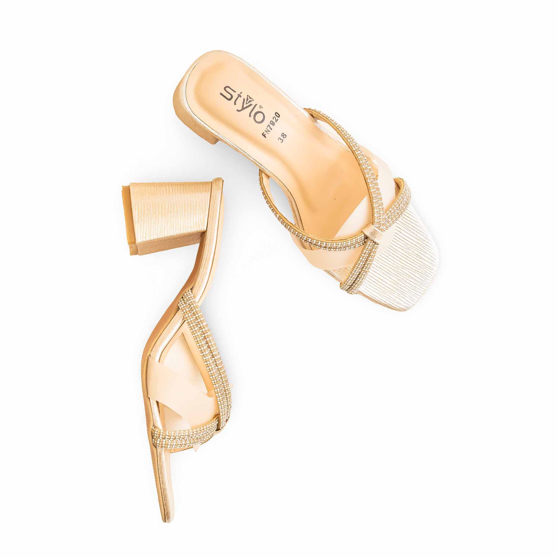 Peach Fancy Slipper For Ladies FN7920 - Image 5