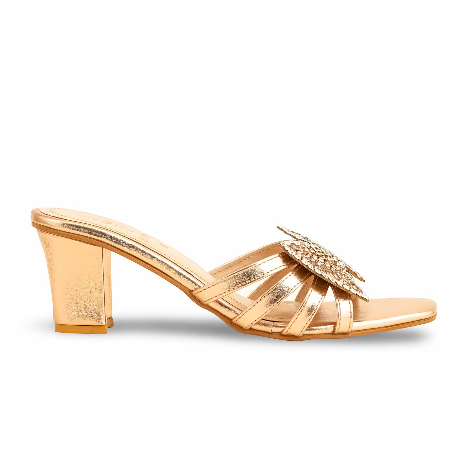 Peach Fancy Slipper For Ladies FN7955 - Image 2