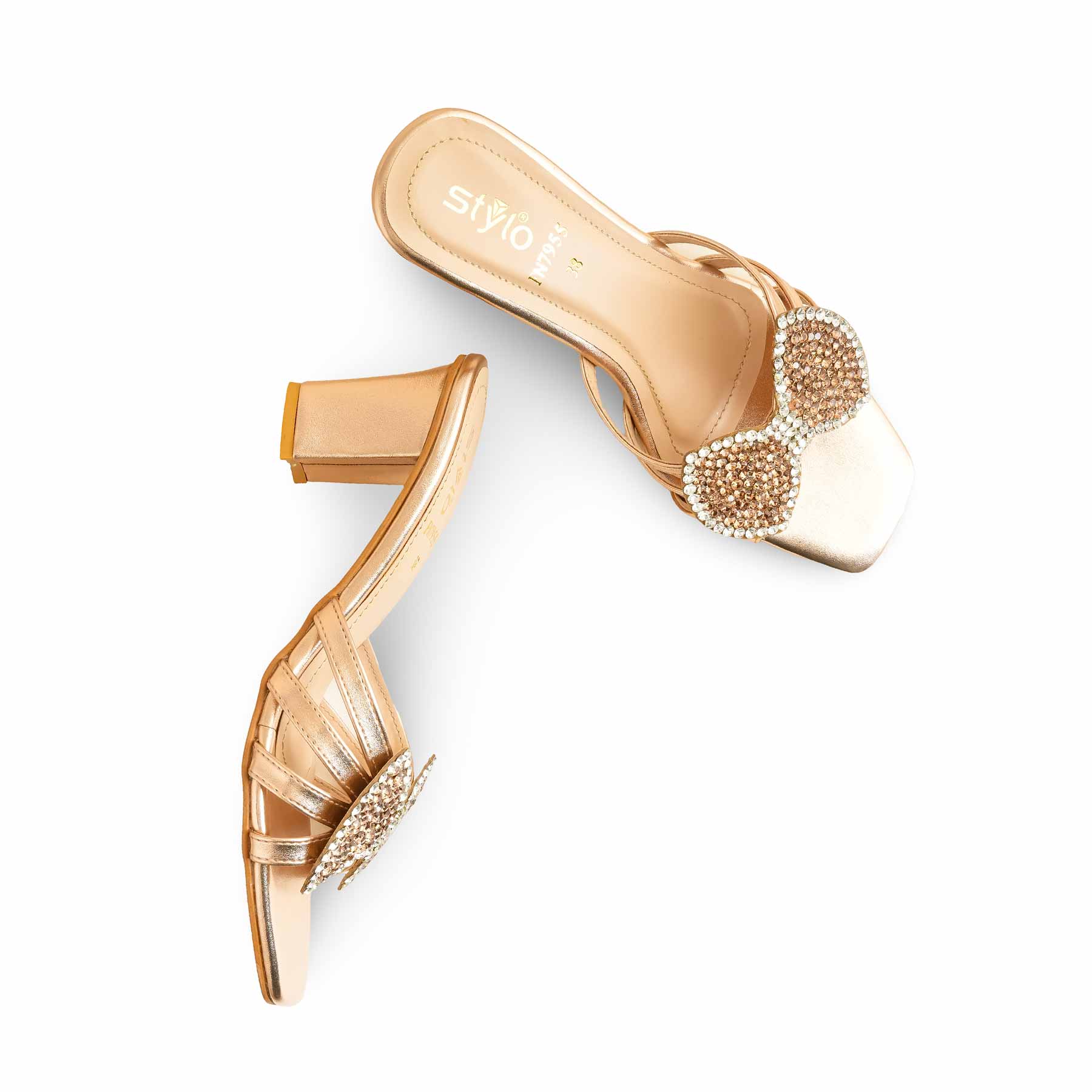 Peach Fancy Slipper For Ladies FN7955 - Image 5
