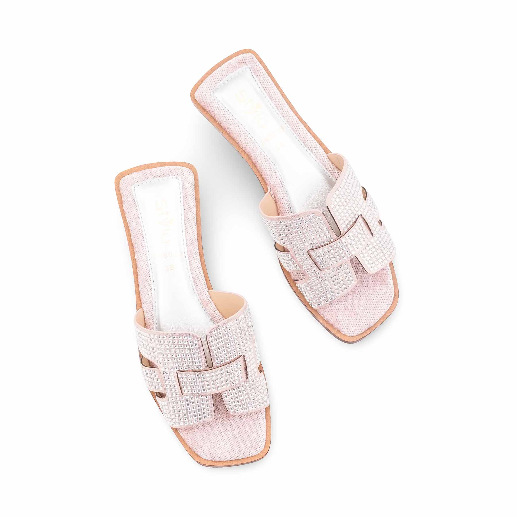 Peach Fancy Slipper For Ladies FN8029 - Image 5