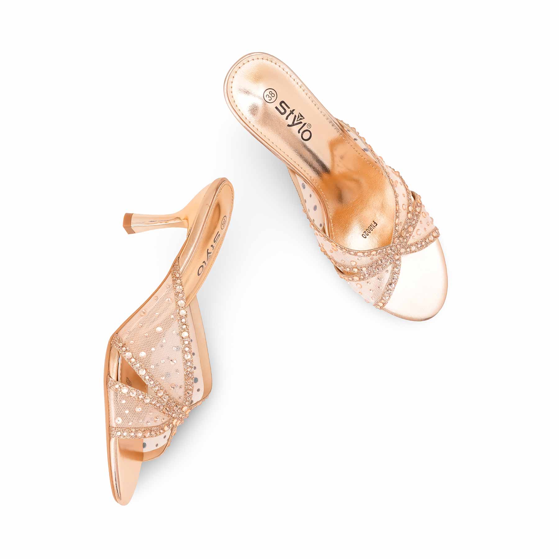 Peach Fancy Slipper For Women FN8020 - Image 5