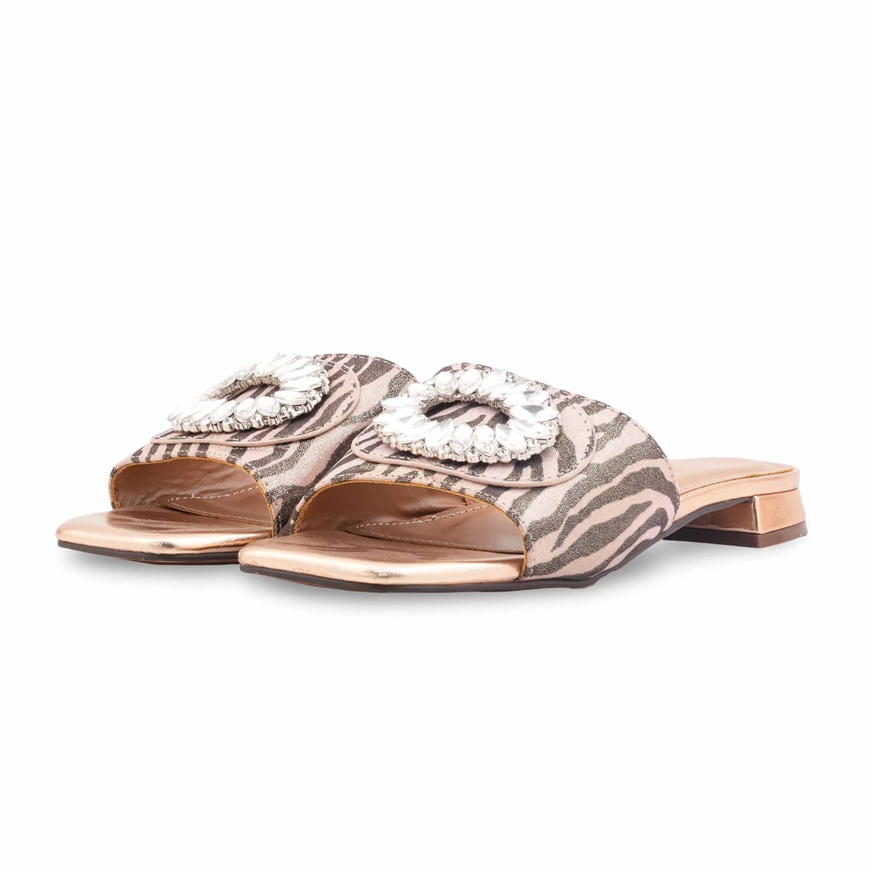 Peach Formal Slipper For Ladies FR8445 - Image 3
