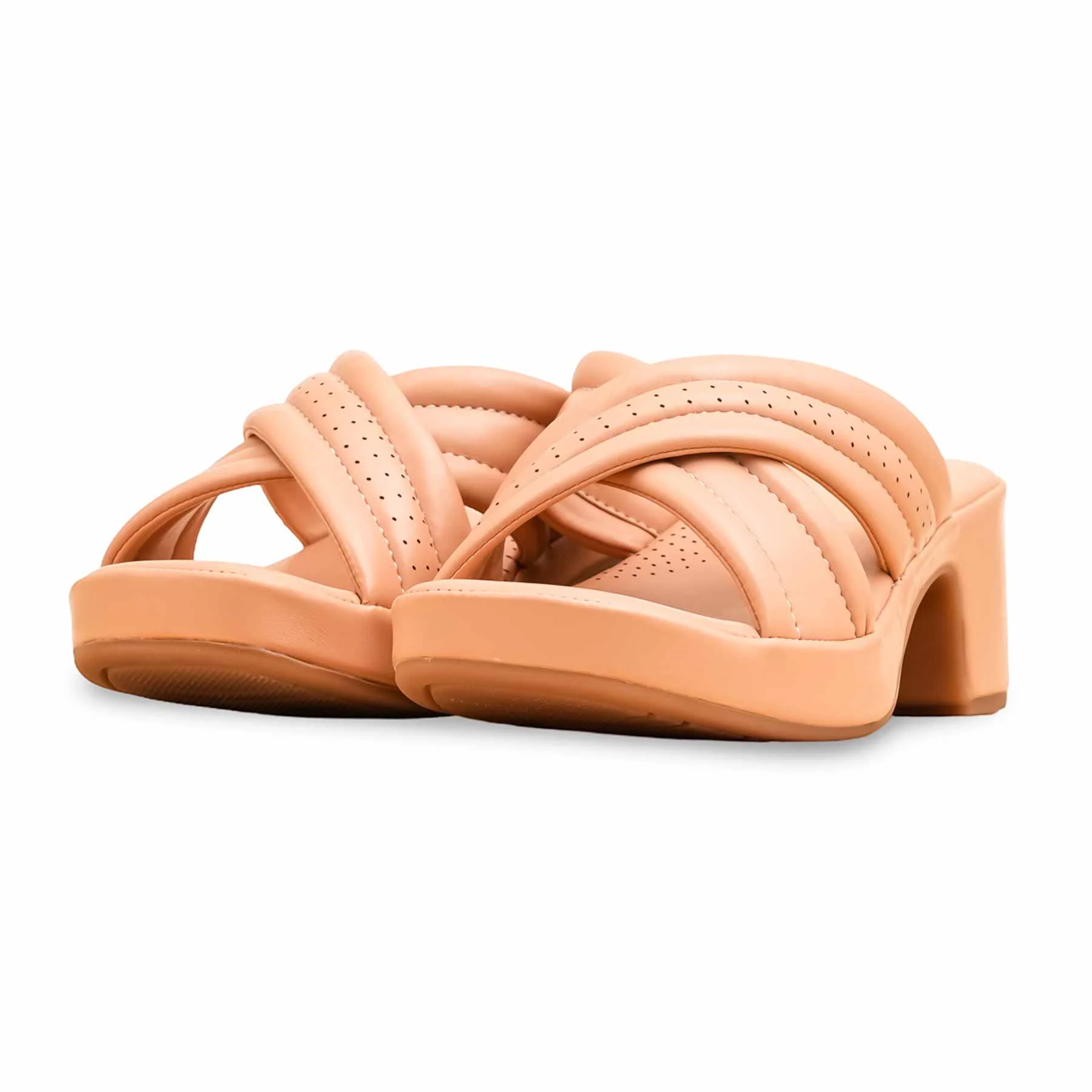 Peach Formal Slipper For Ladies PU0619 - Image 3