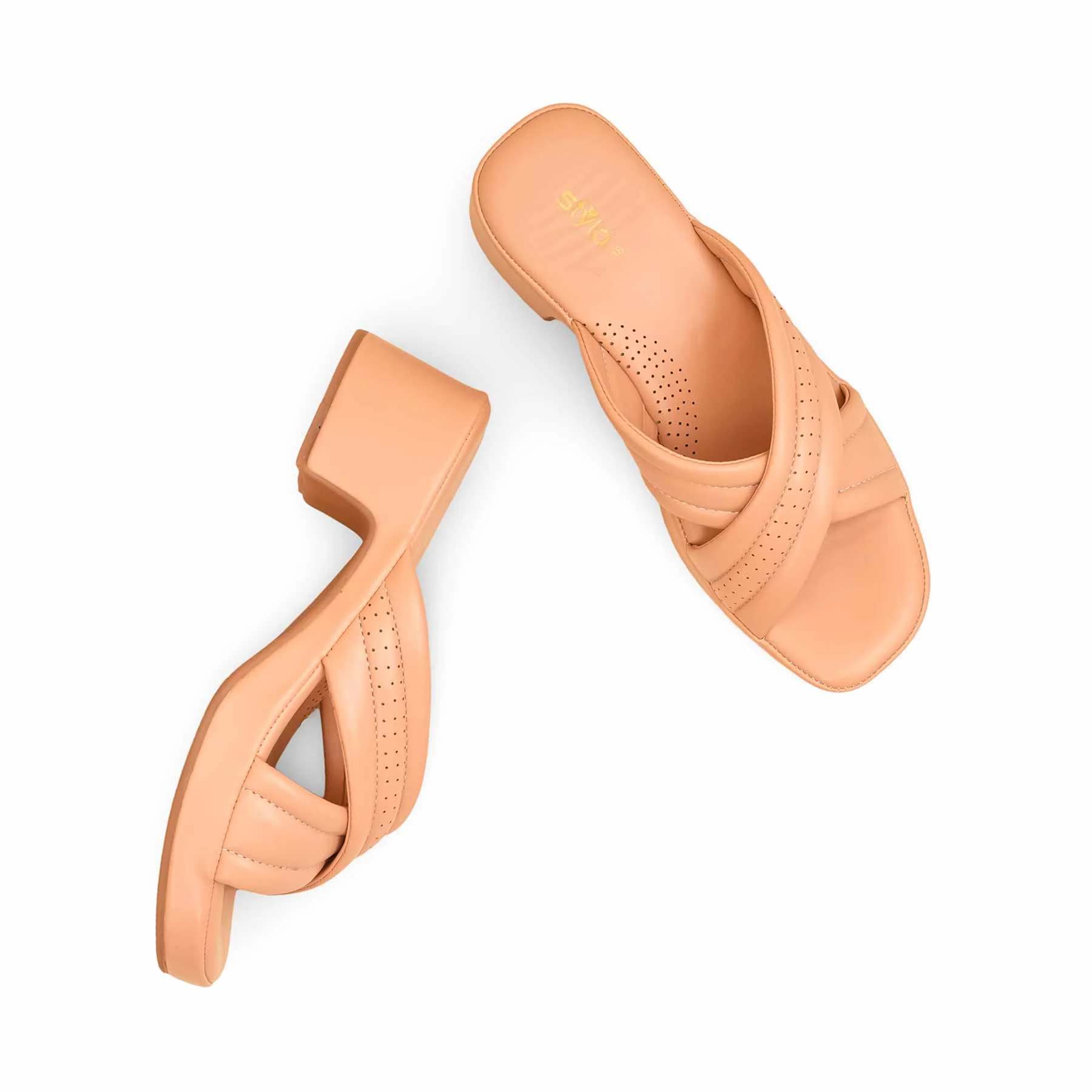 Peach Formal Slipper For Ladies PU0619 - Image 5