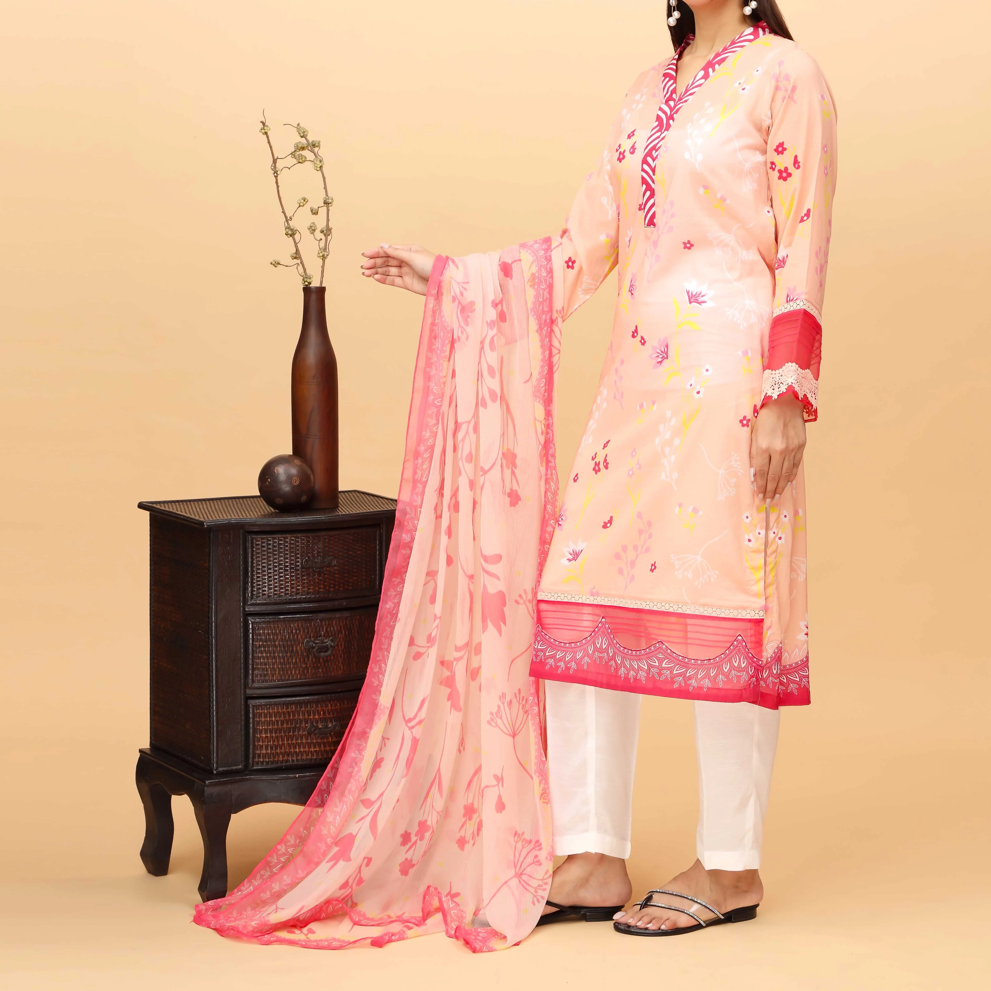2PC Digital Printed Lawn Suit PS4389 - Image 2