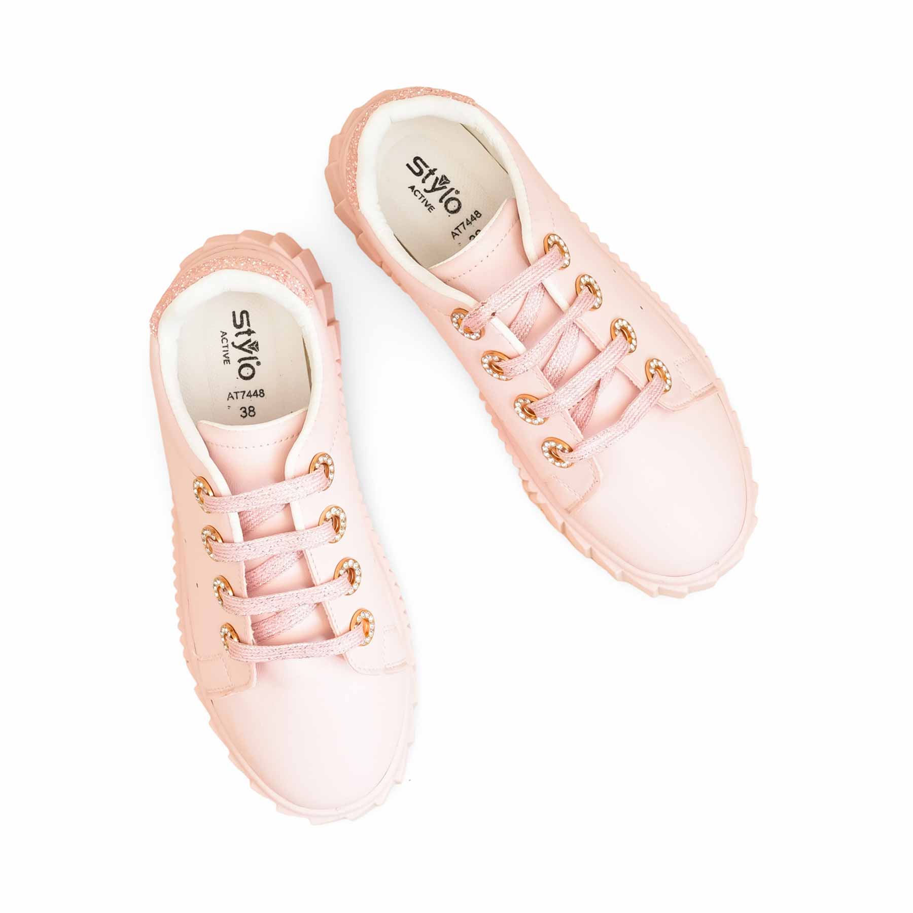 Pink Casual Sneaker For Women AT7448 - Image 5