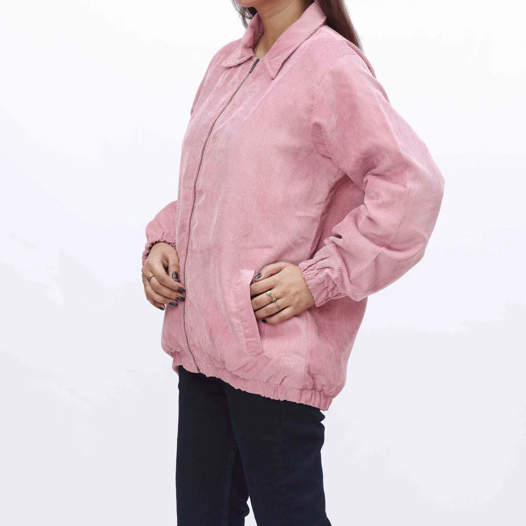Pink Corduroy Jacket PW9054 - Image 2