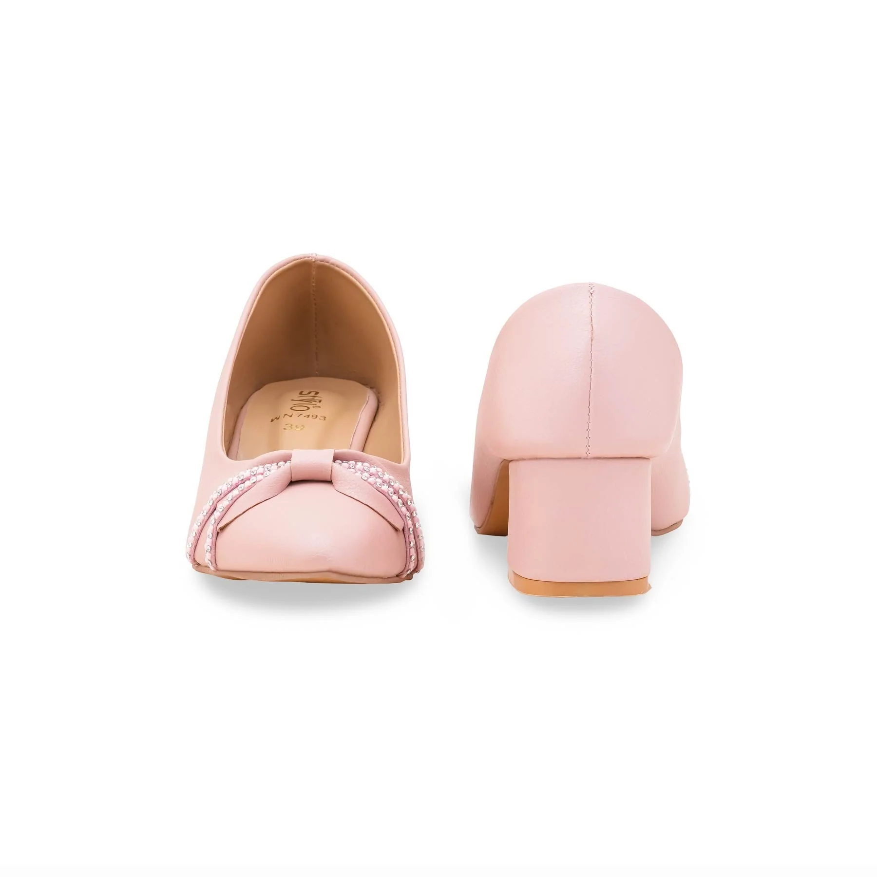 Pink Court Shoes For Ladies WN7493 - Image 4