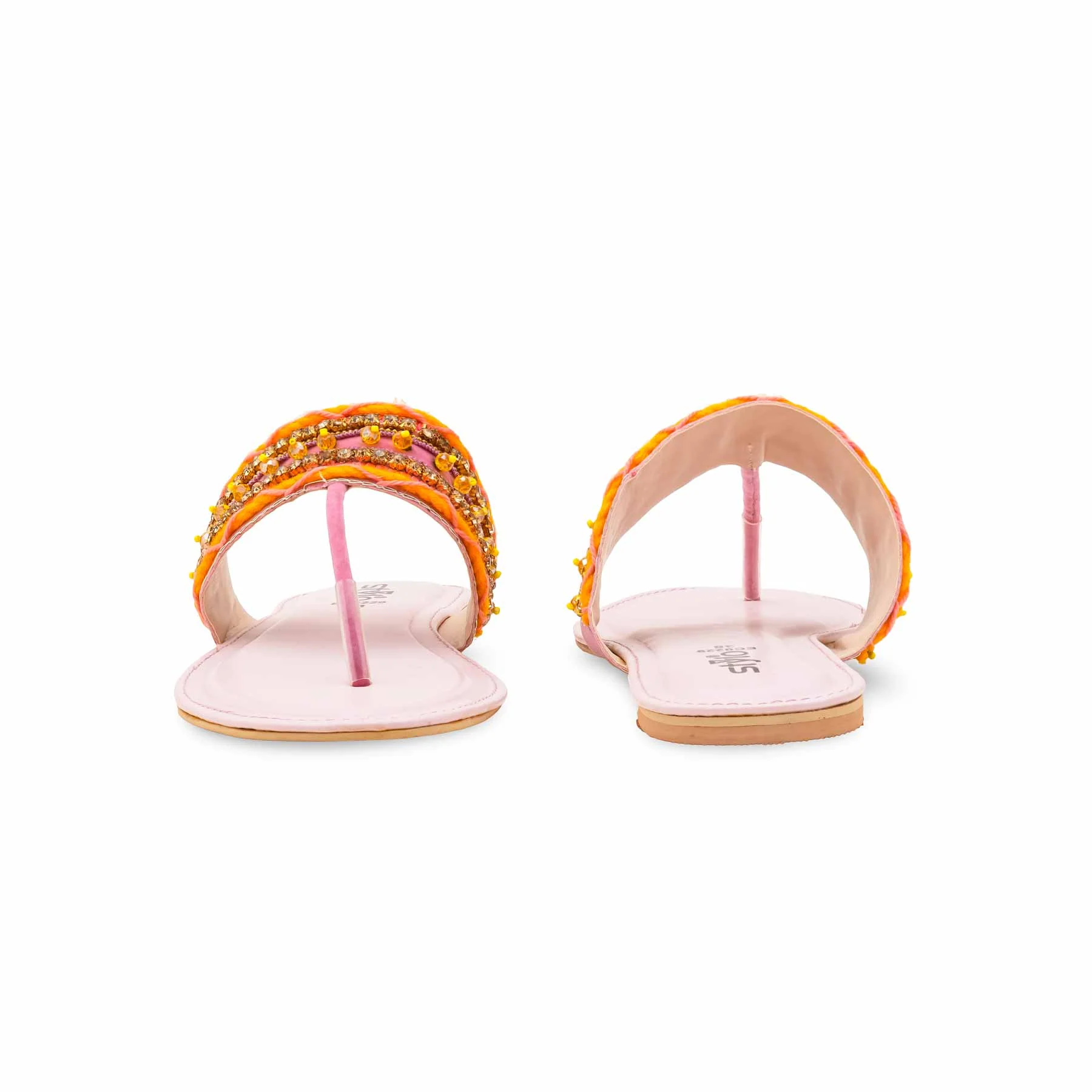Pink Ethnic Chappal For Ladies EC0229 - Image 4