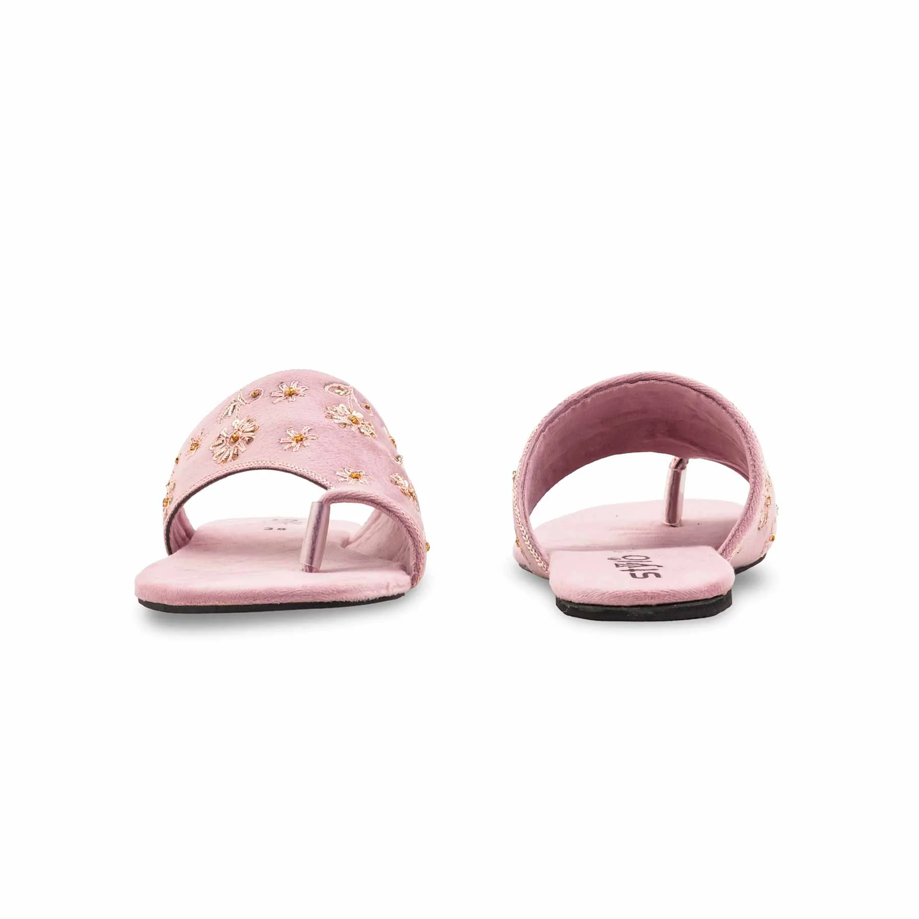 Pink Ethnic Chappal For Women EC0250 - Image 5