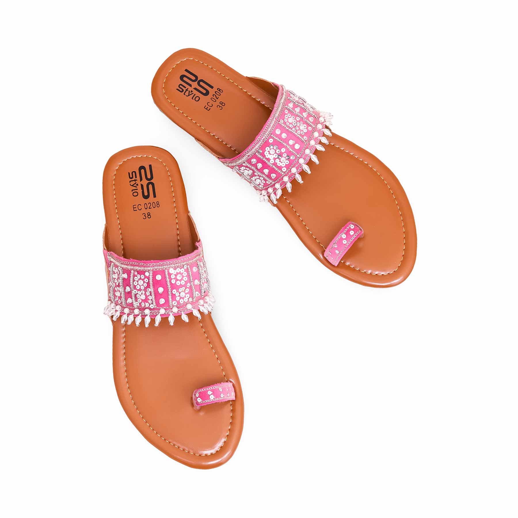 Pink Fancy Chappal EC0208 - Image 4