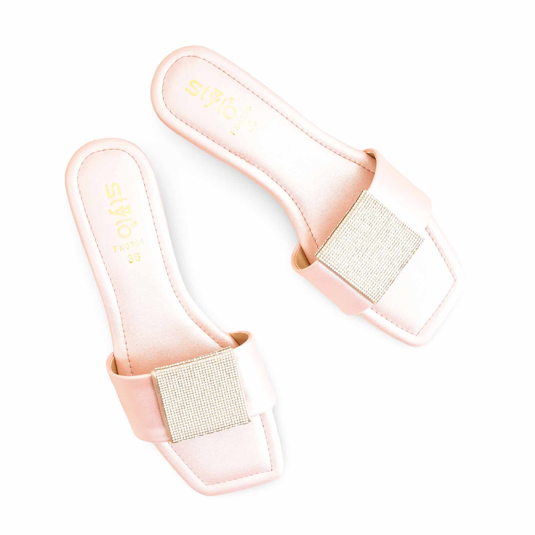 Pink Fancy Slipper For Women FN0796 - Image 5