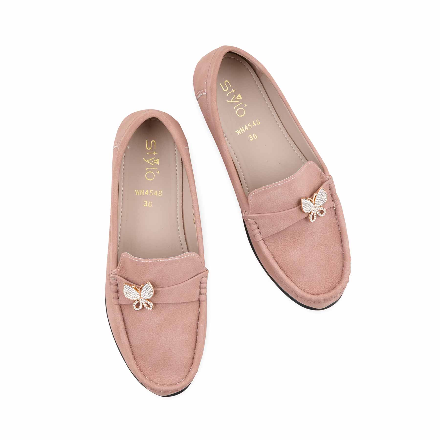 Pink Moccasin For Ladies WN4548 - Image 6