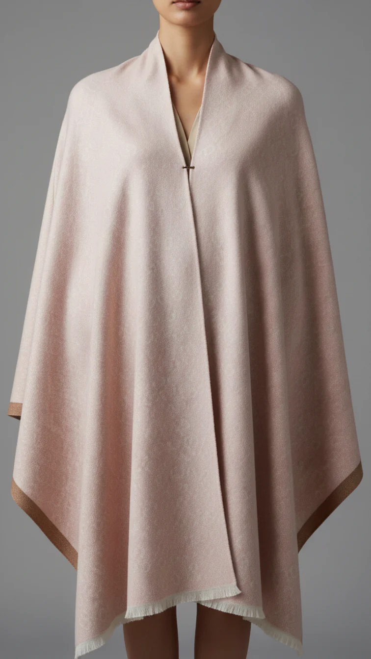Pink Winter Cape Shawl PW5908 - Image 2