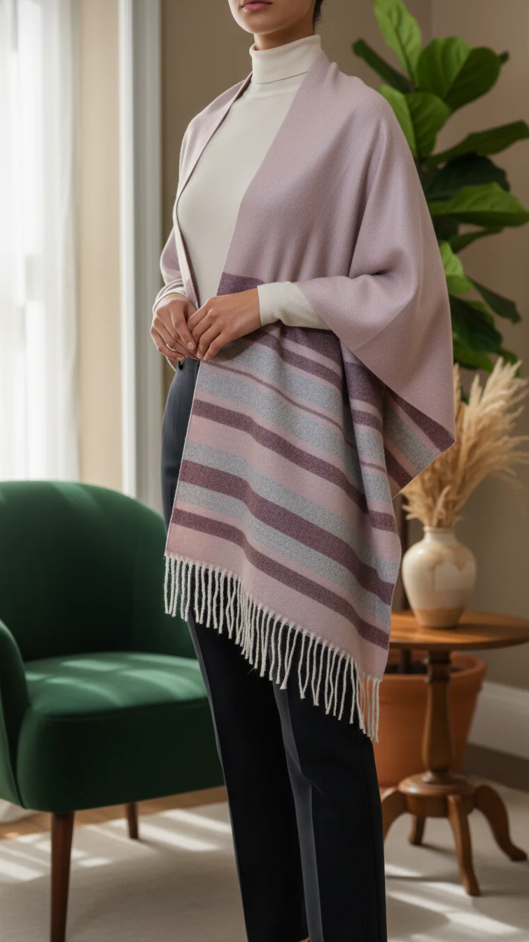 Pink Winter Capeshawl PW5641 - Image 2