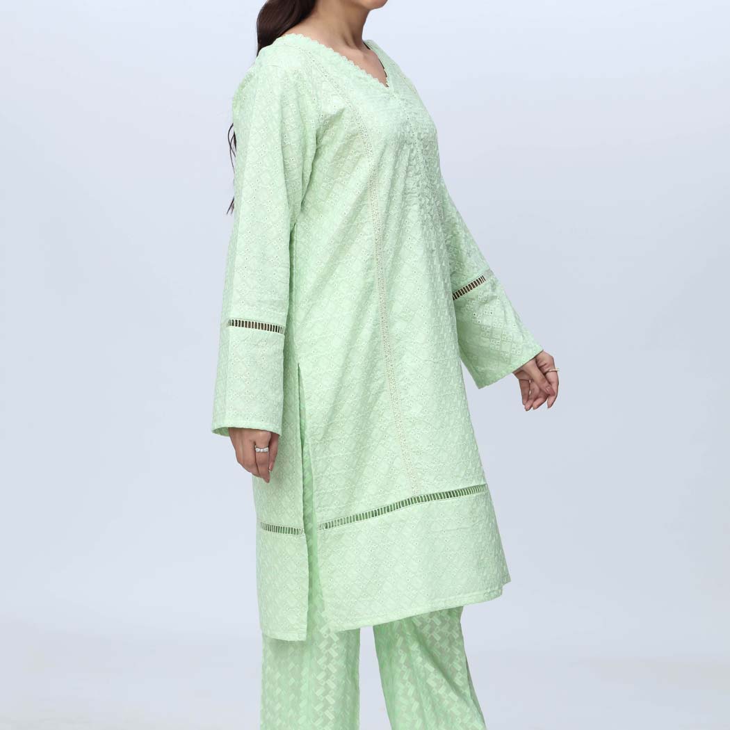 1PC-Embroidered ChikanKari Shirt PS4170 - Image 2