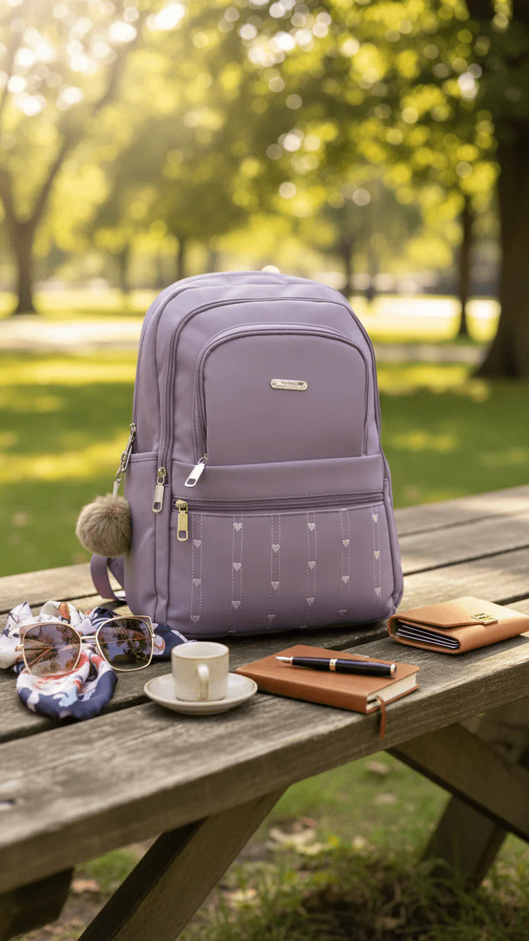 Purple Casual Back Pack For Women P47472 - Image 2