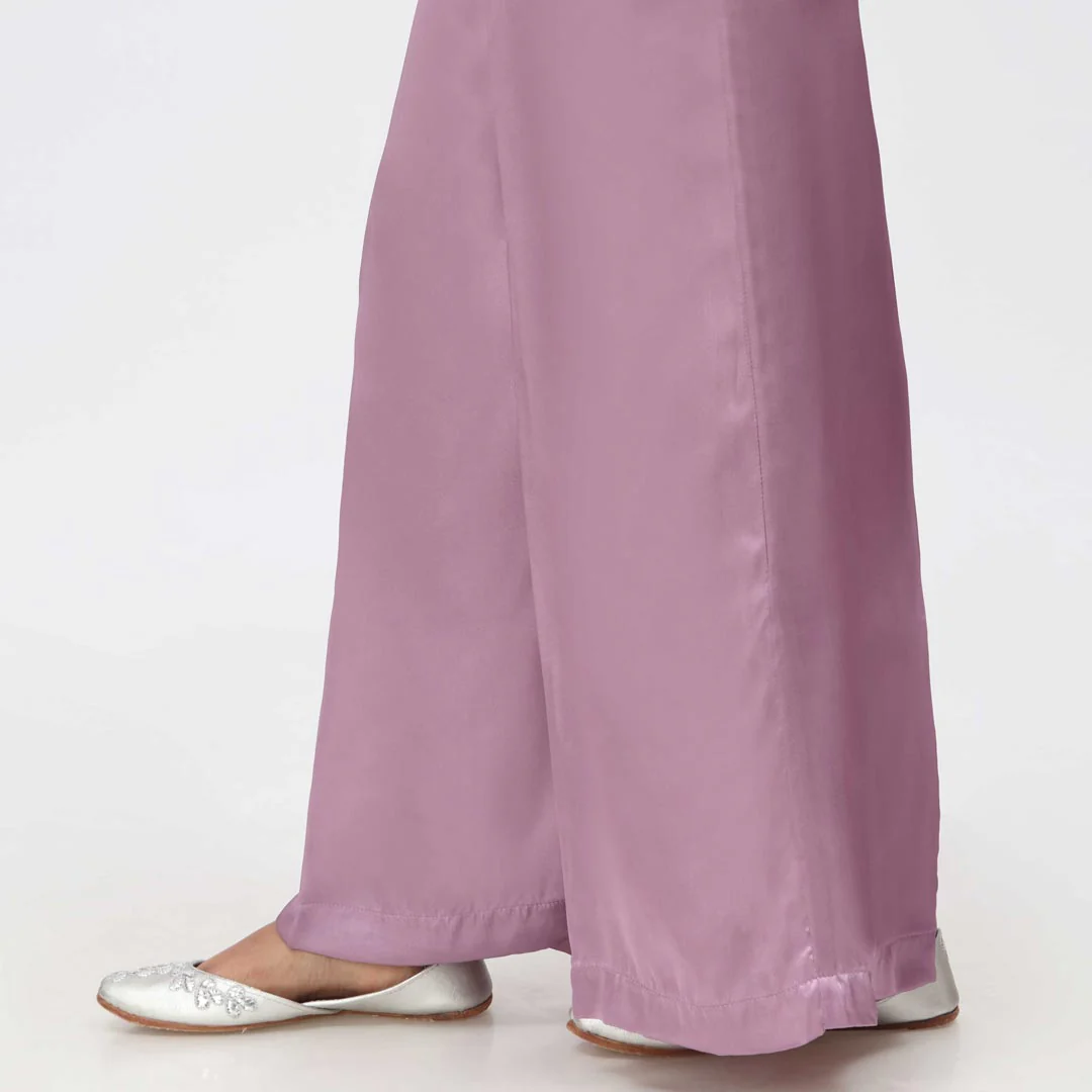 Purple Dyed Grip Silk Plazo PW3644 - Image 3