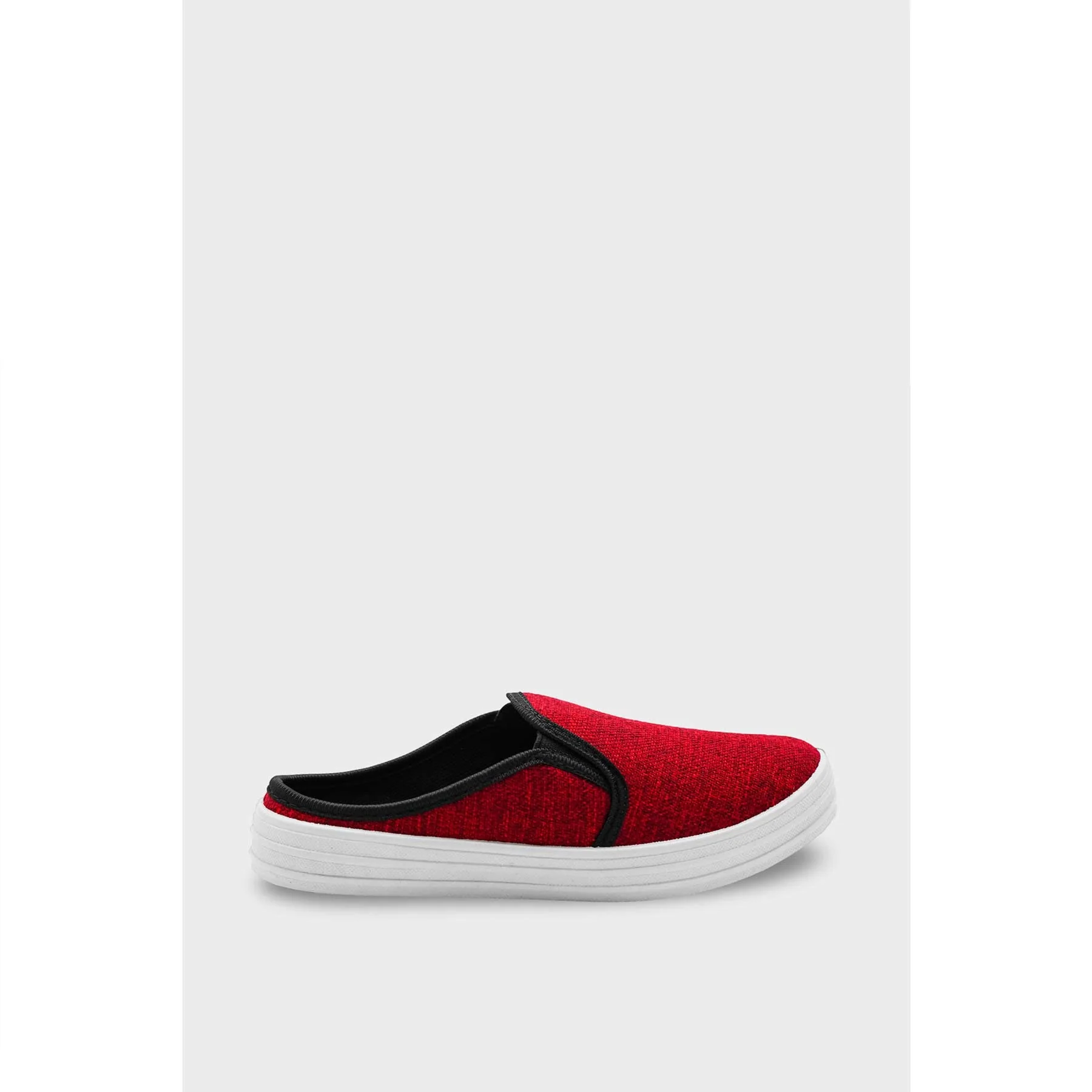 Red Canvas Slip Ons WN6200 - Image 12