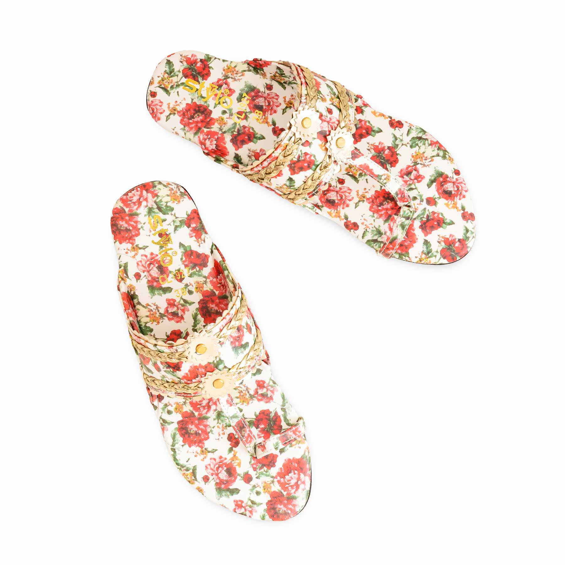 Red Casual Female Chappal CL1927 - Image 5
