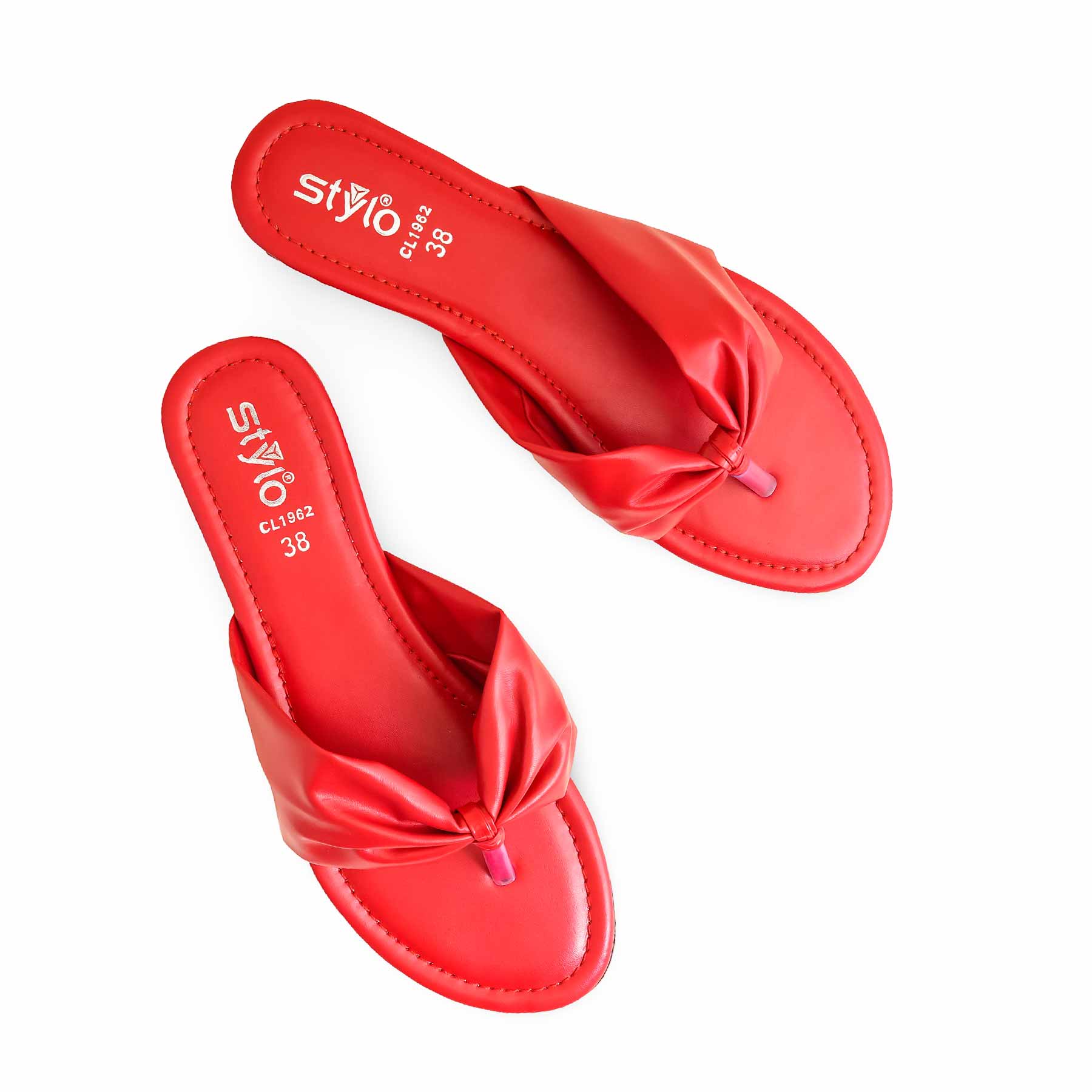 Red Casual Chappal CL1962 - Image 5