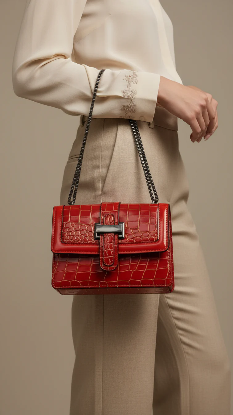 Red Casual Pouch For Ladies P97666
