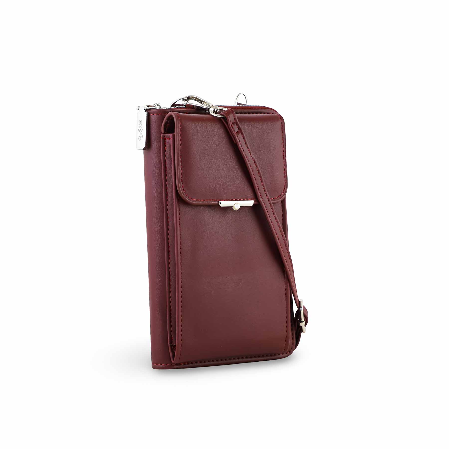 Red Casual Pouch For Women P97620 - Image 3