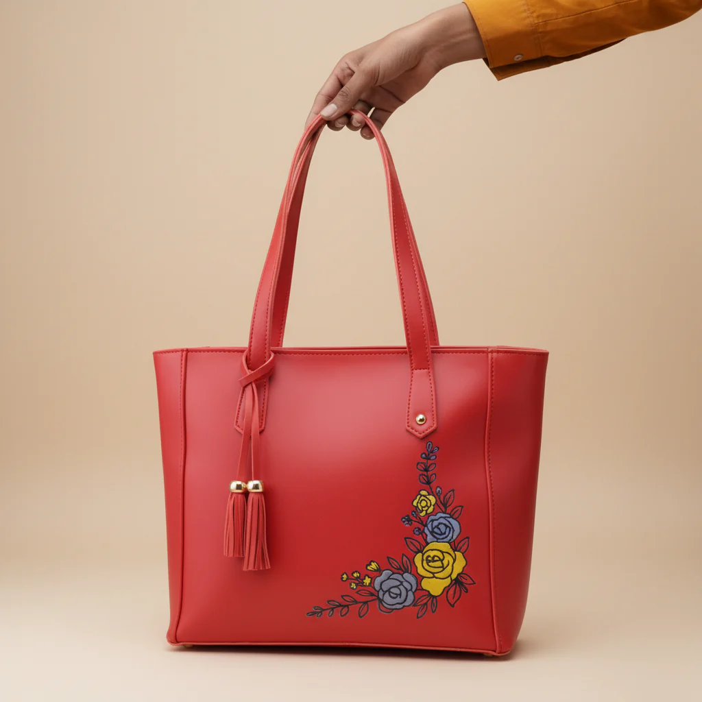 Red Casual Shoulder Bag For Women P56252 - Image 2