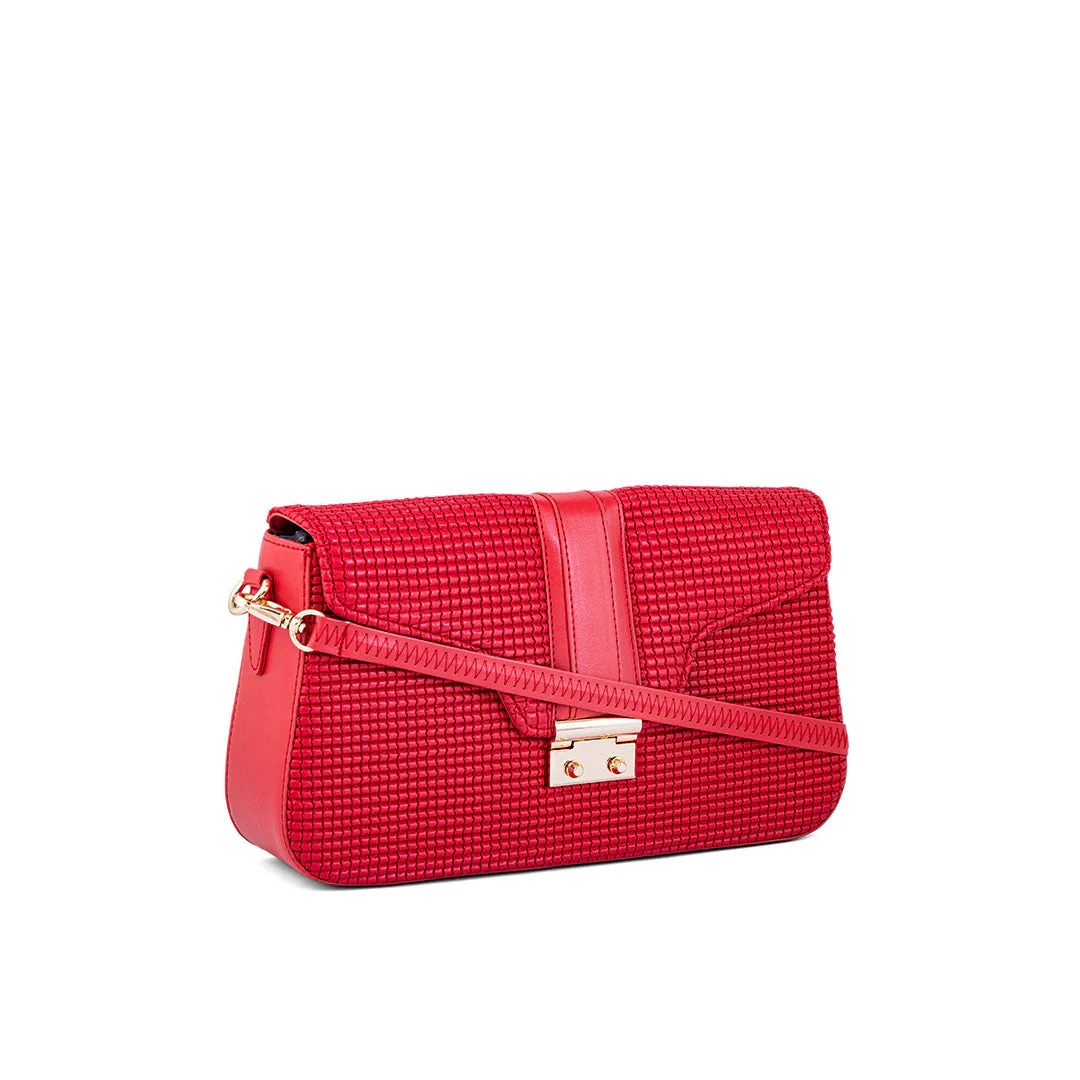 Red Casual Shoulder Bag P55662 - Image 2