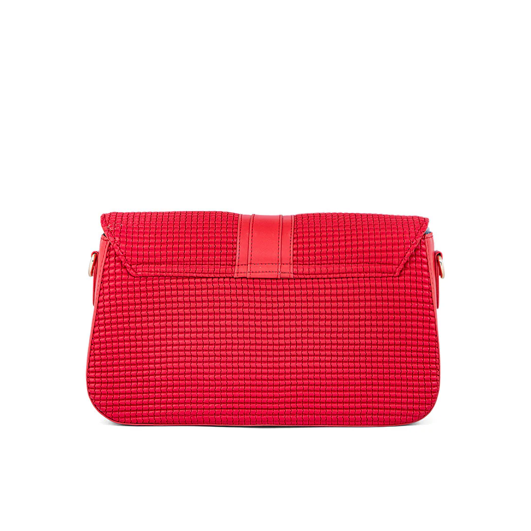 Red Casual Shoulder Bag P55662 - Image 3