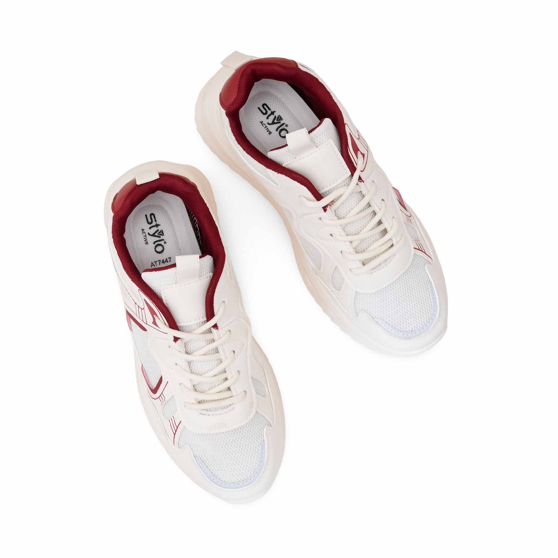 Red Casual Sneaker For Ladies AT7447 - Image 5