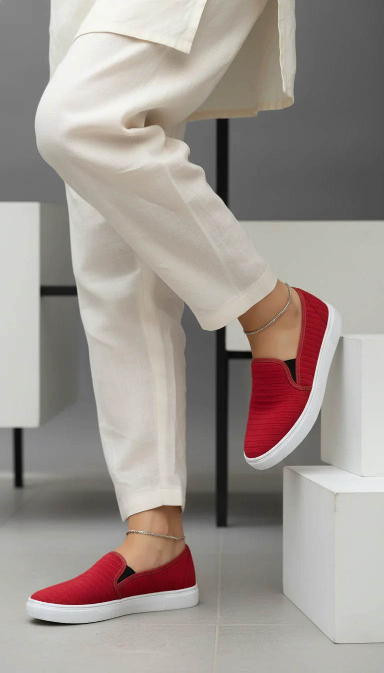 Red Casual Sneaker WN6204 - Image 3