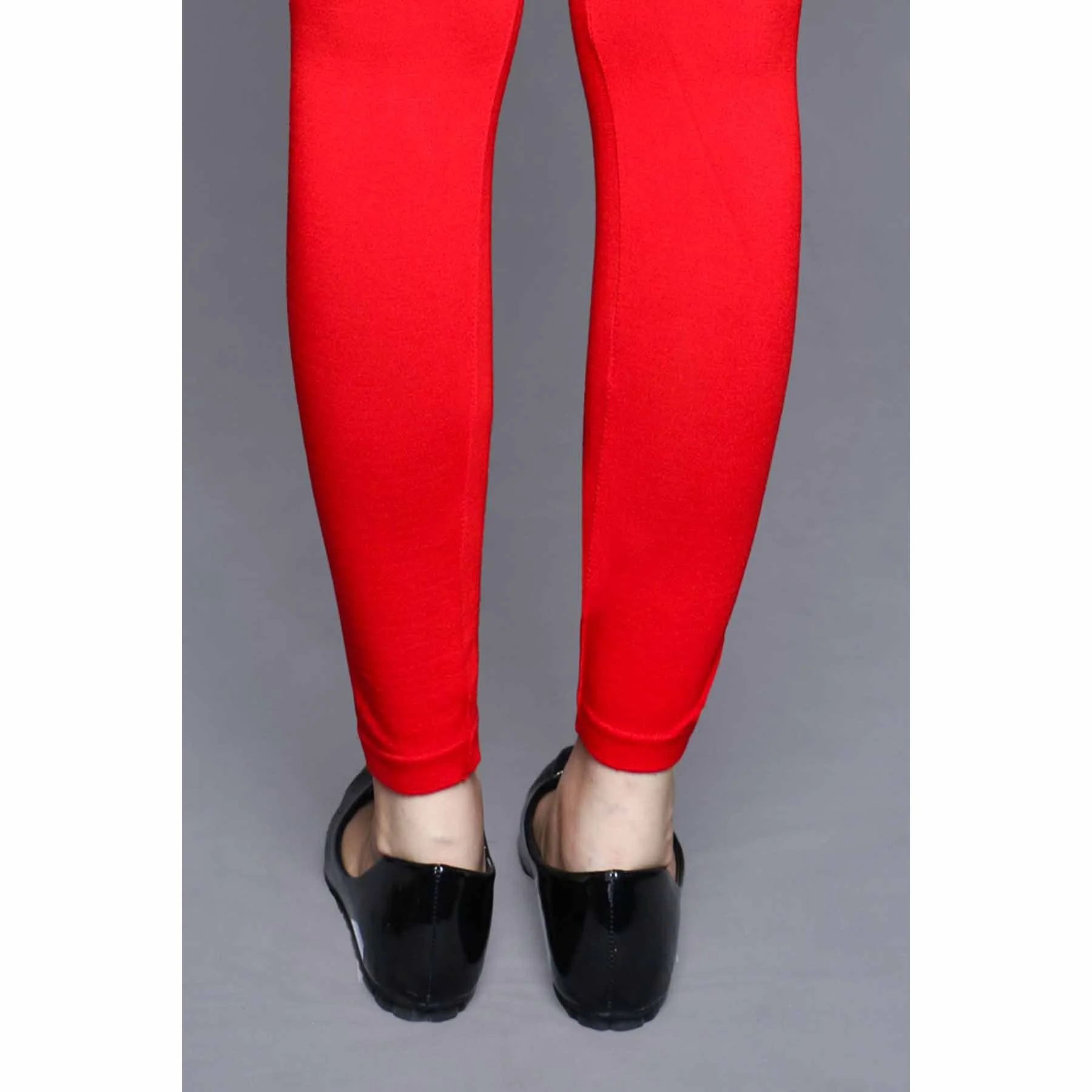 Red Color Lowers Plain Tights PN2061 - Image 2