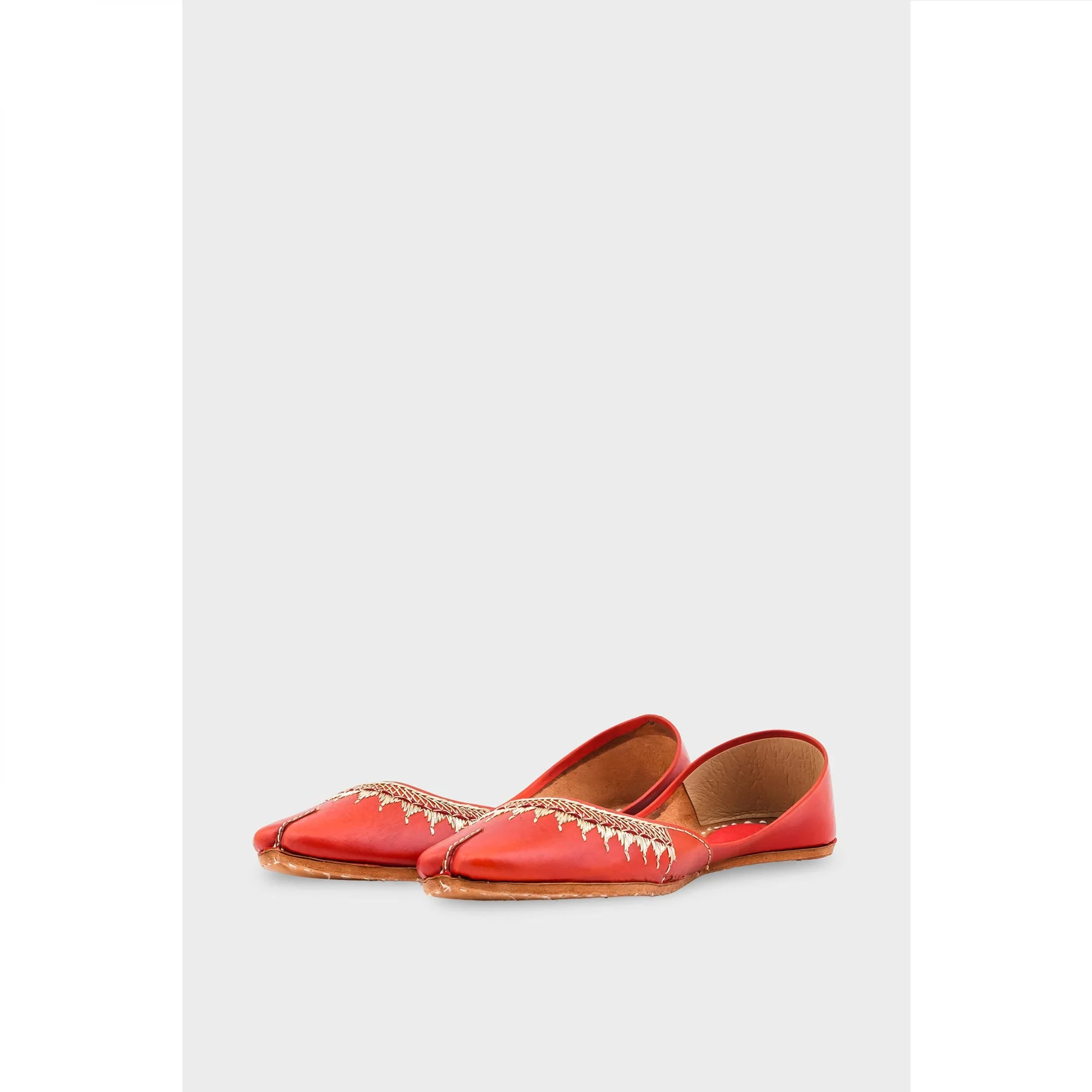 Red Leather Khussa EC8660 - Image 3