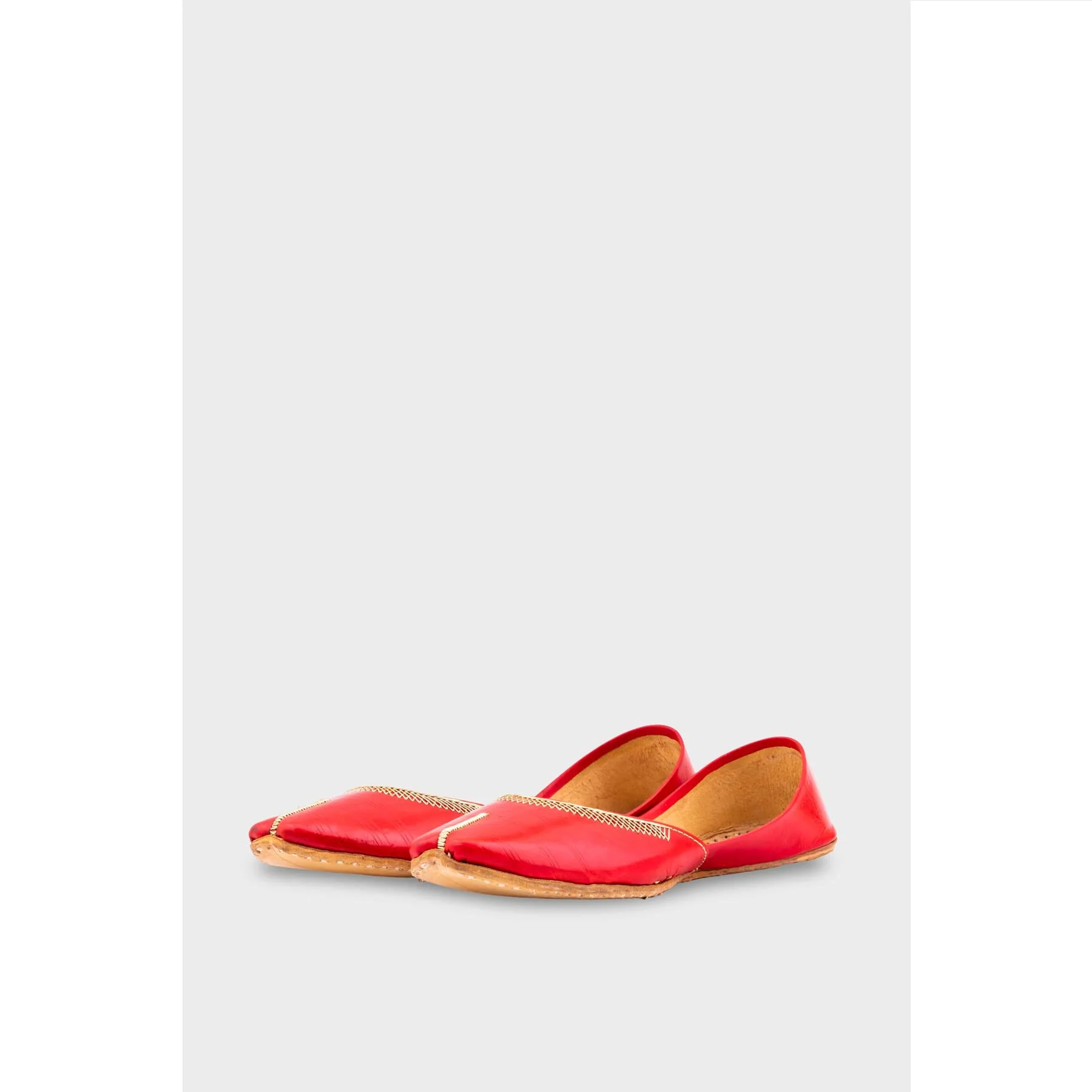 Red Leather Khussa EC8667 - Image 3