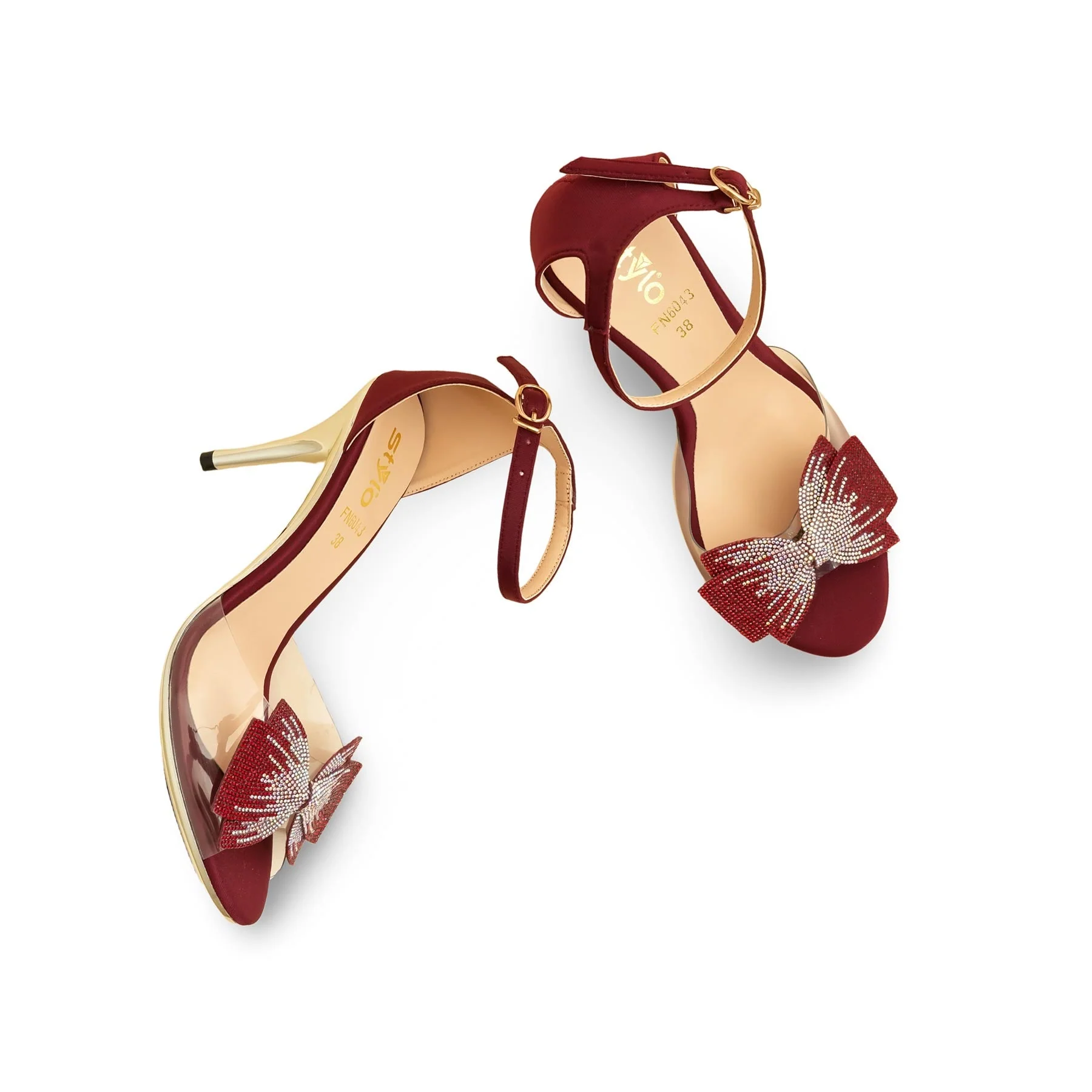 Red Fancy Bridal Sandal FN6043 - Image 5