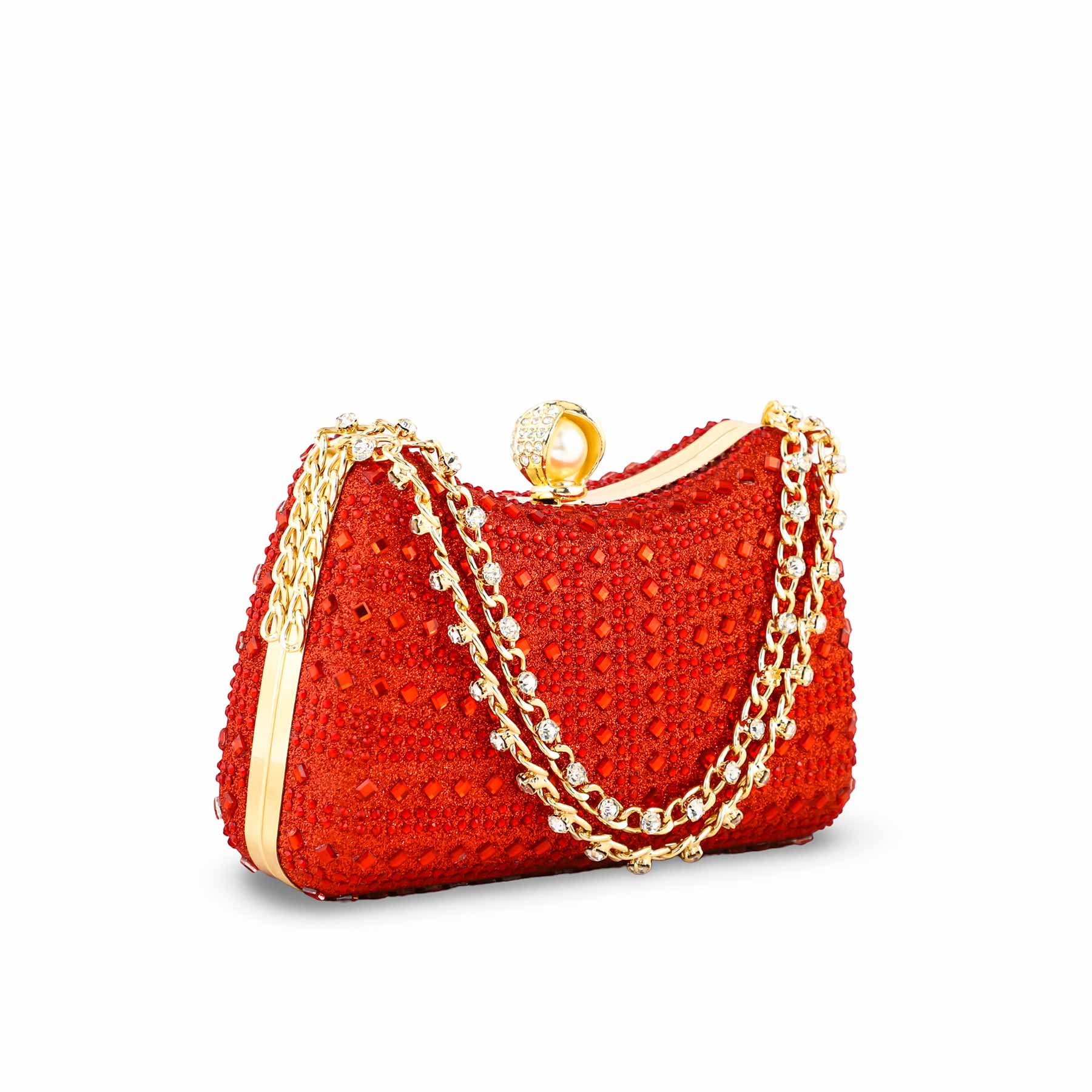 Red Fancy Clutch For Ladies P24385 - Image 3