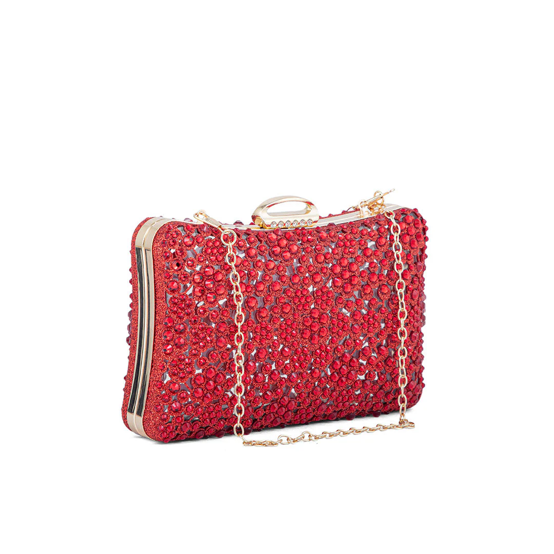 Red Fancy Clutch P24189 - Image 3