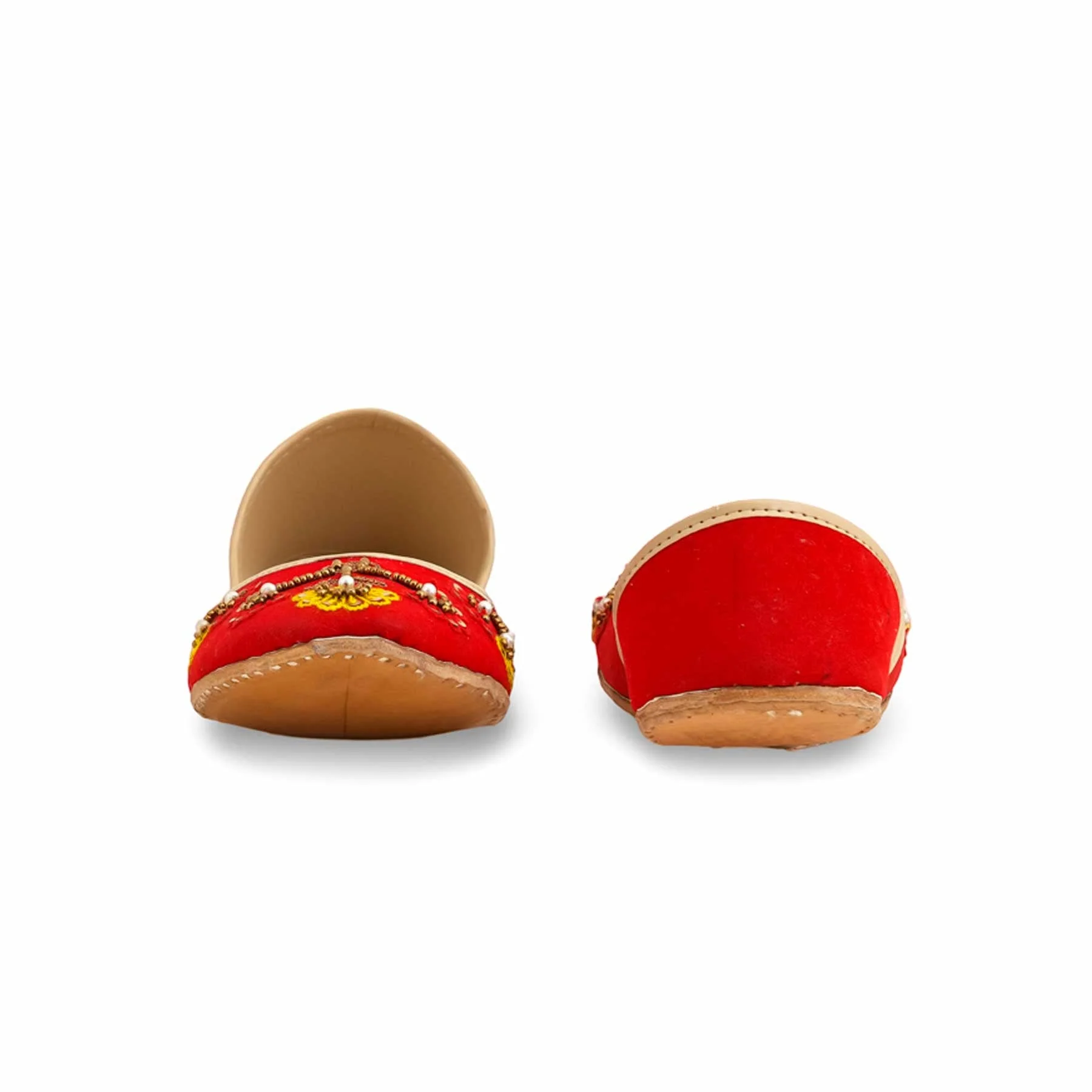 Red Fancy Khussa For Women EC8559 - Image 4