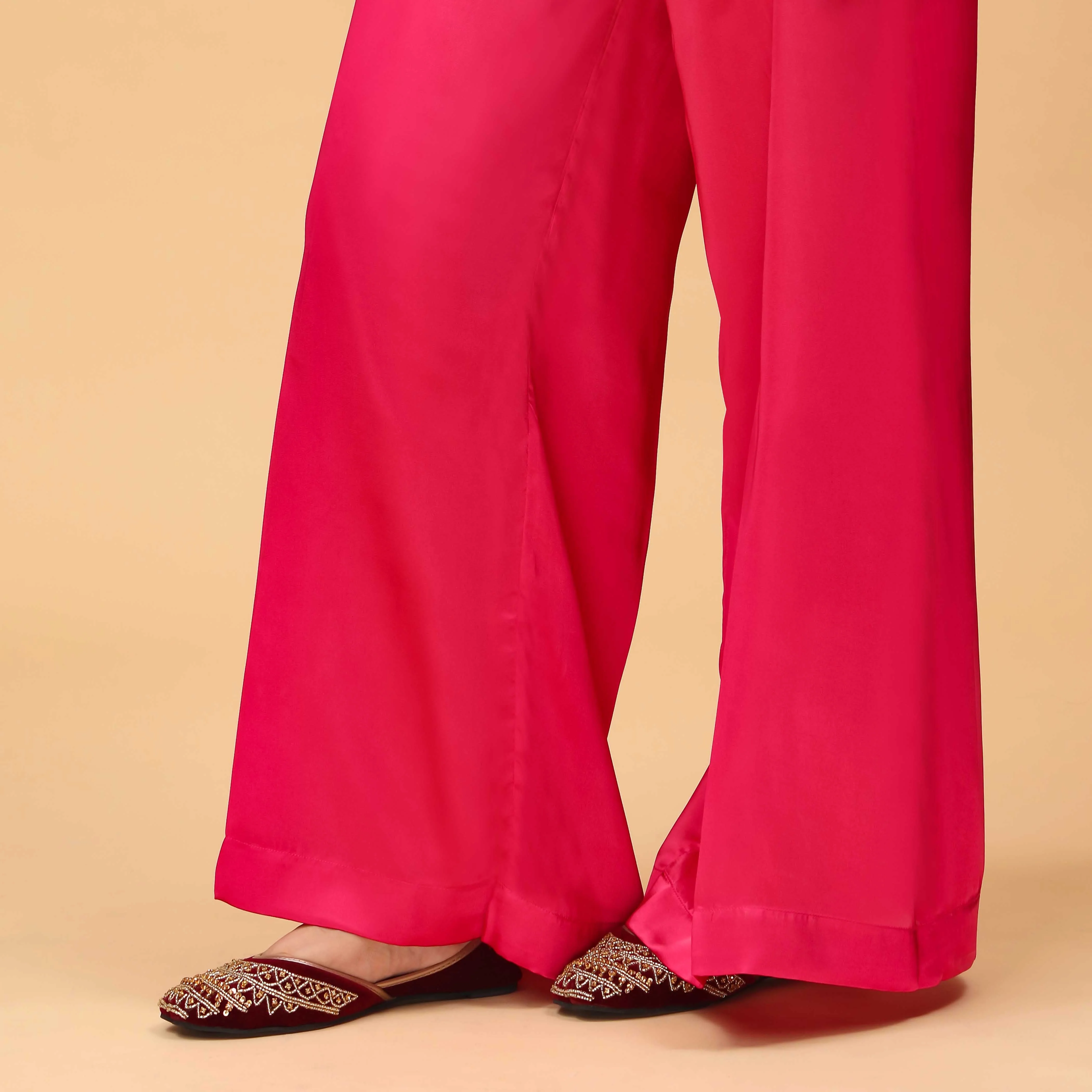 Red Grip Silk Plazo PW3644 - Image 3