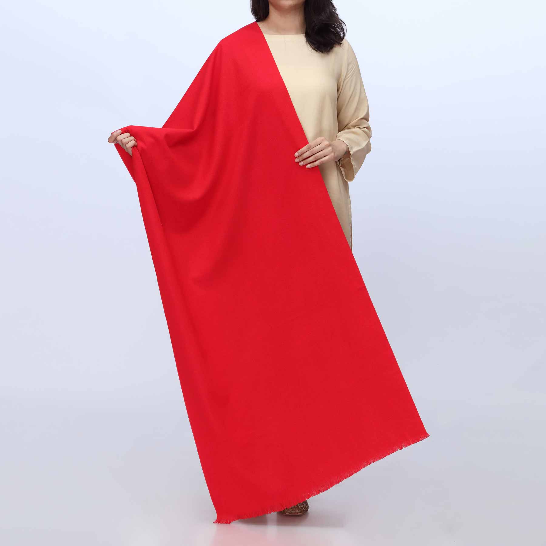 Red Plain Stole PW3724 - Image 2