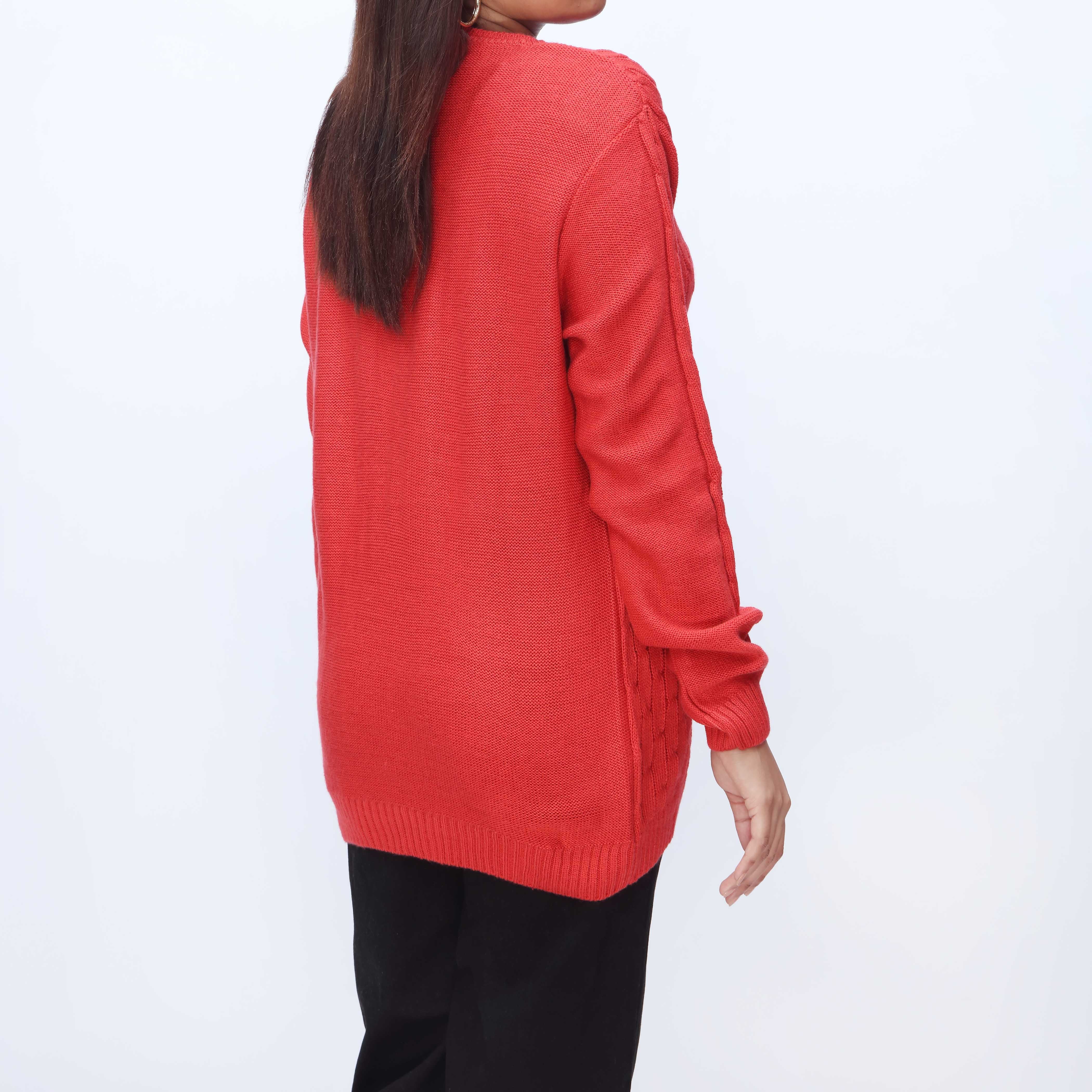 Rust Crew Neck Pullover Sweater PW3901 - Image 3
